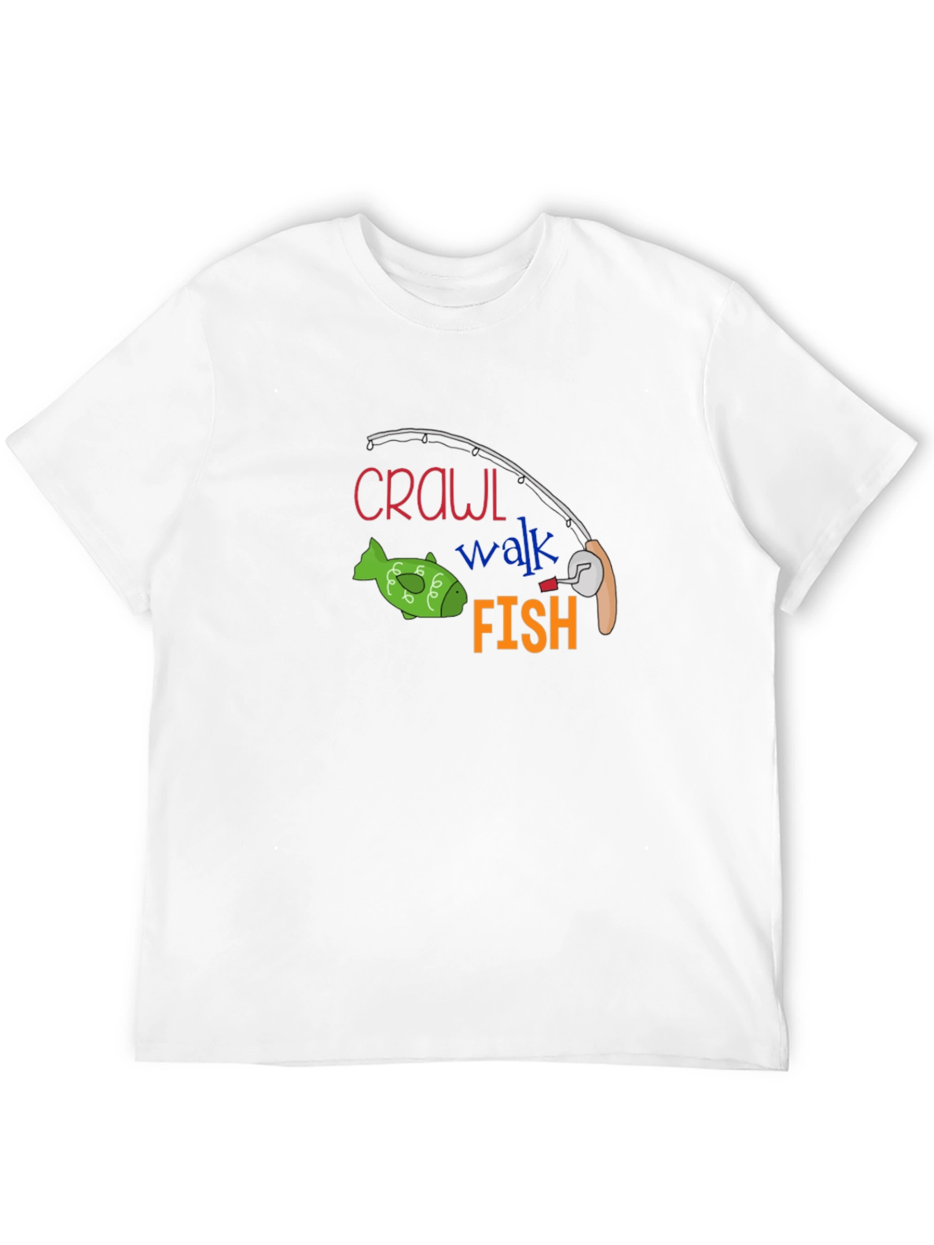Black Crawl Walk Fish T-Shirt view 12