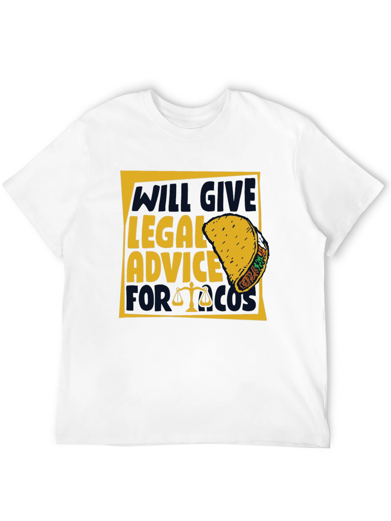 Black Legal Advice for Taco Funny T-Shirt view 12