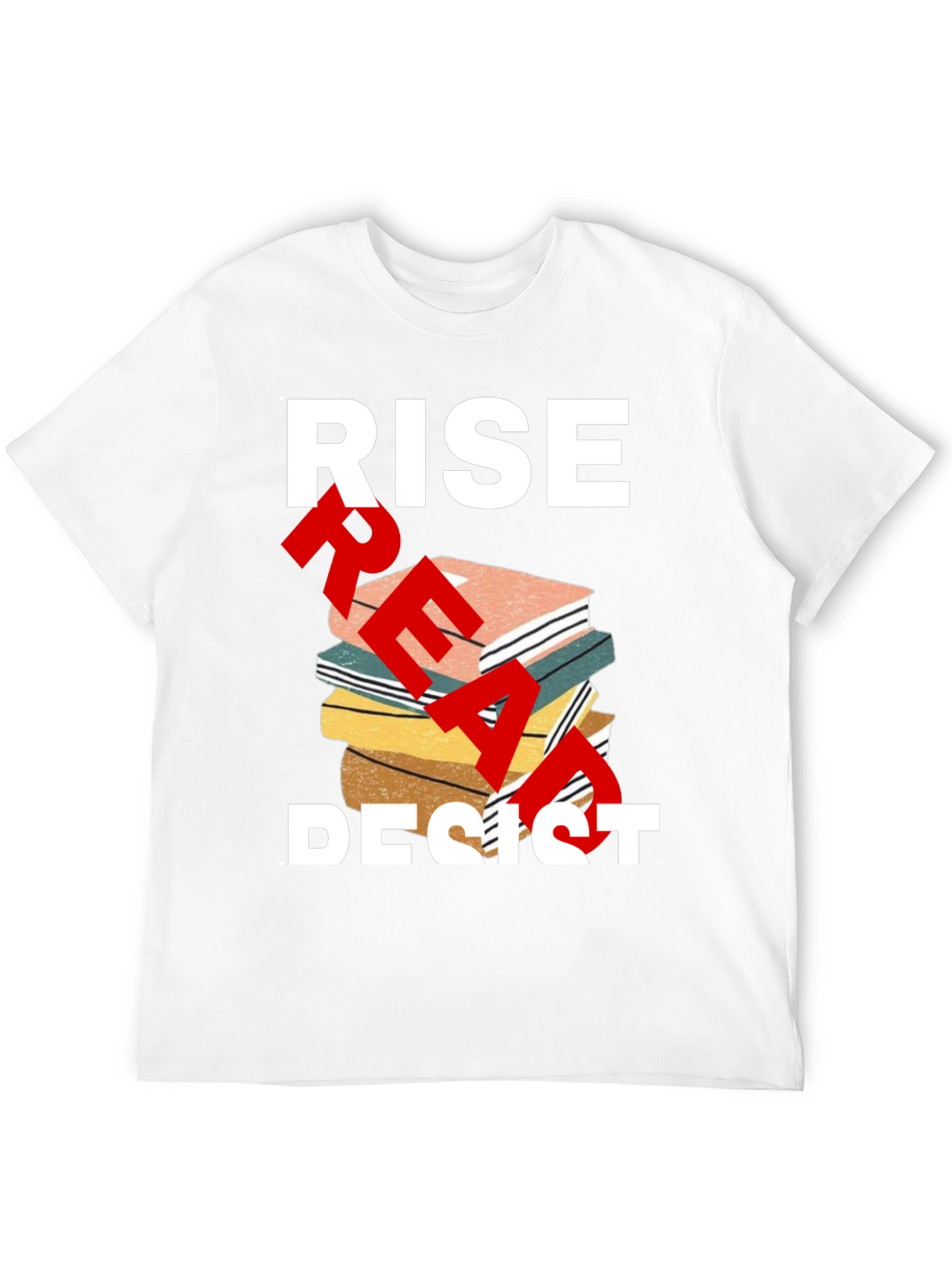 Black Rise Read Resist T-Shirt - Empowering Statement Tee view 12