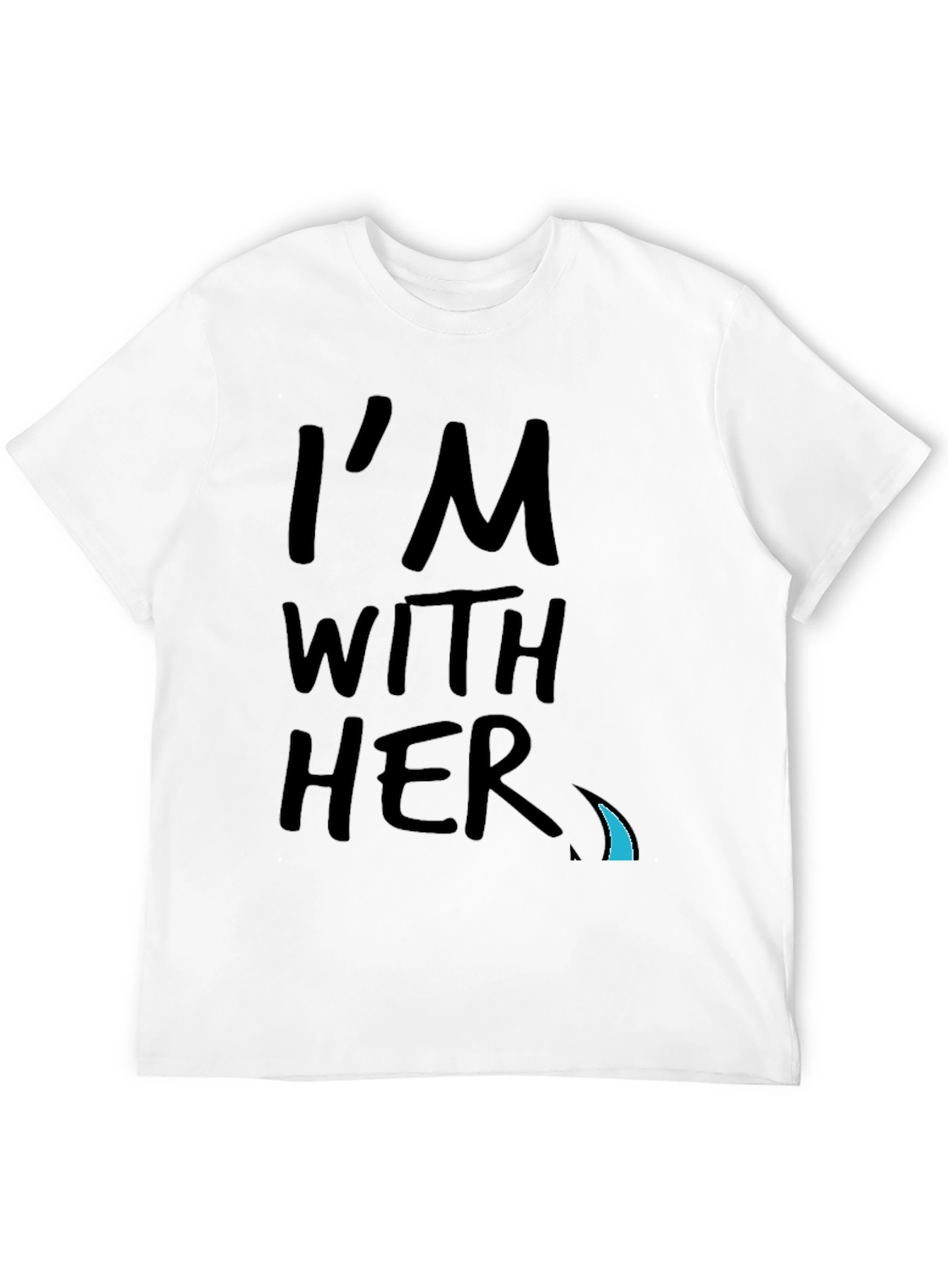 Black I'm With Her Graphic Tee - Black Crew Neck view 12