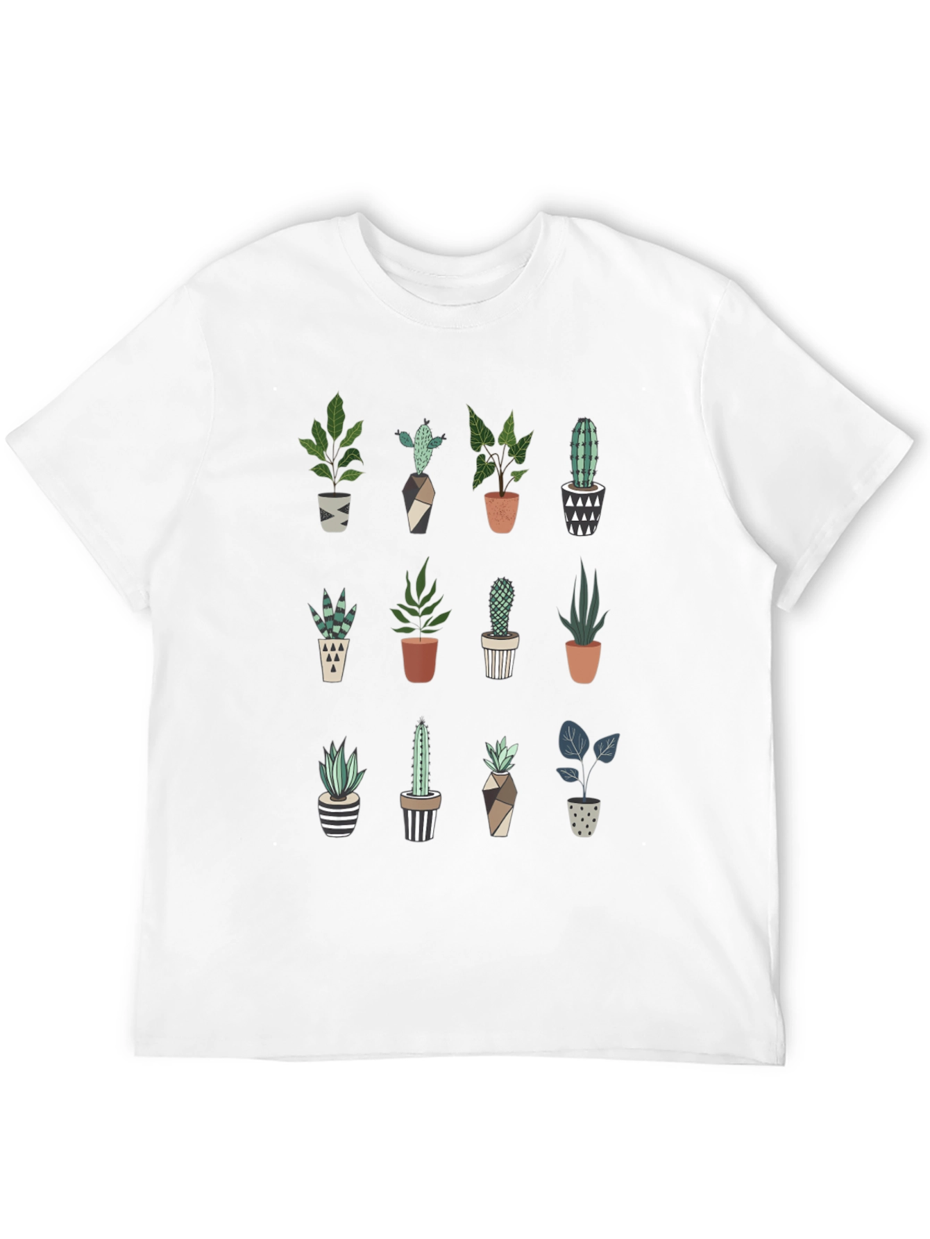 Black Plant Lover T-Shirt: Cute Cactus & Succulent Design view 12