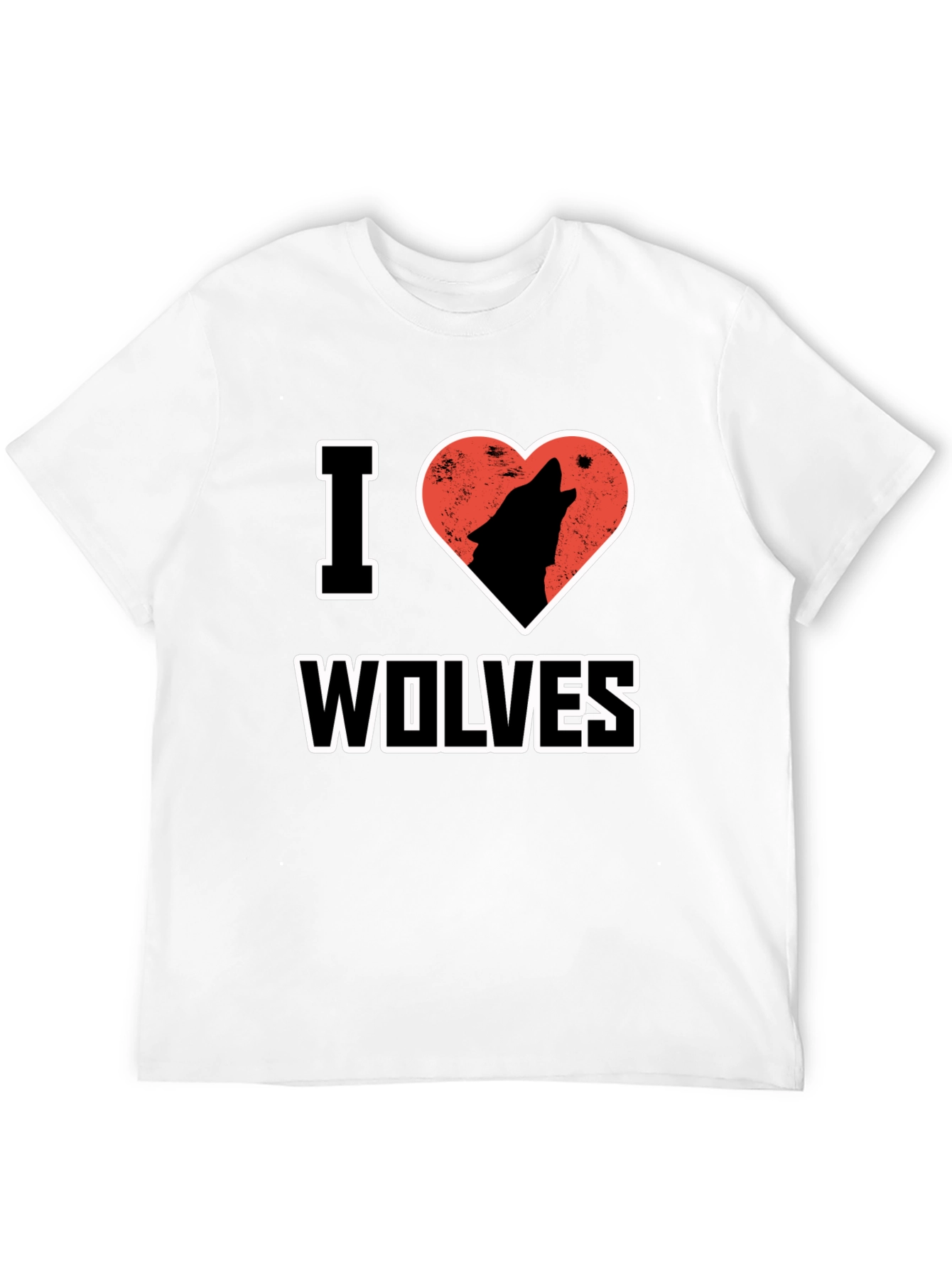 Black I Heart Wolves T-Shirt view 12