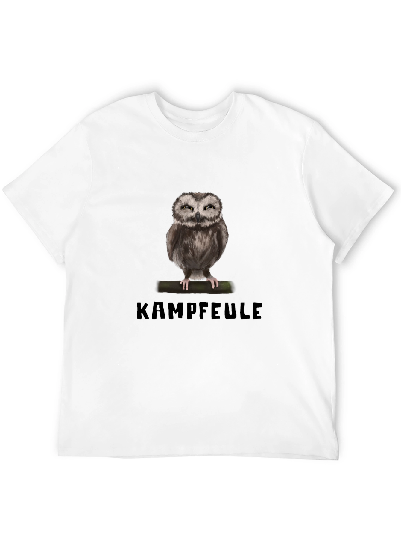 Black Kampfeule Owl Graphic T-Shirt - Black view 12