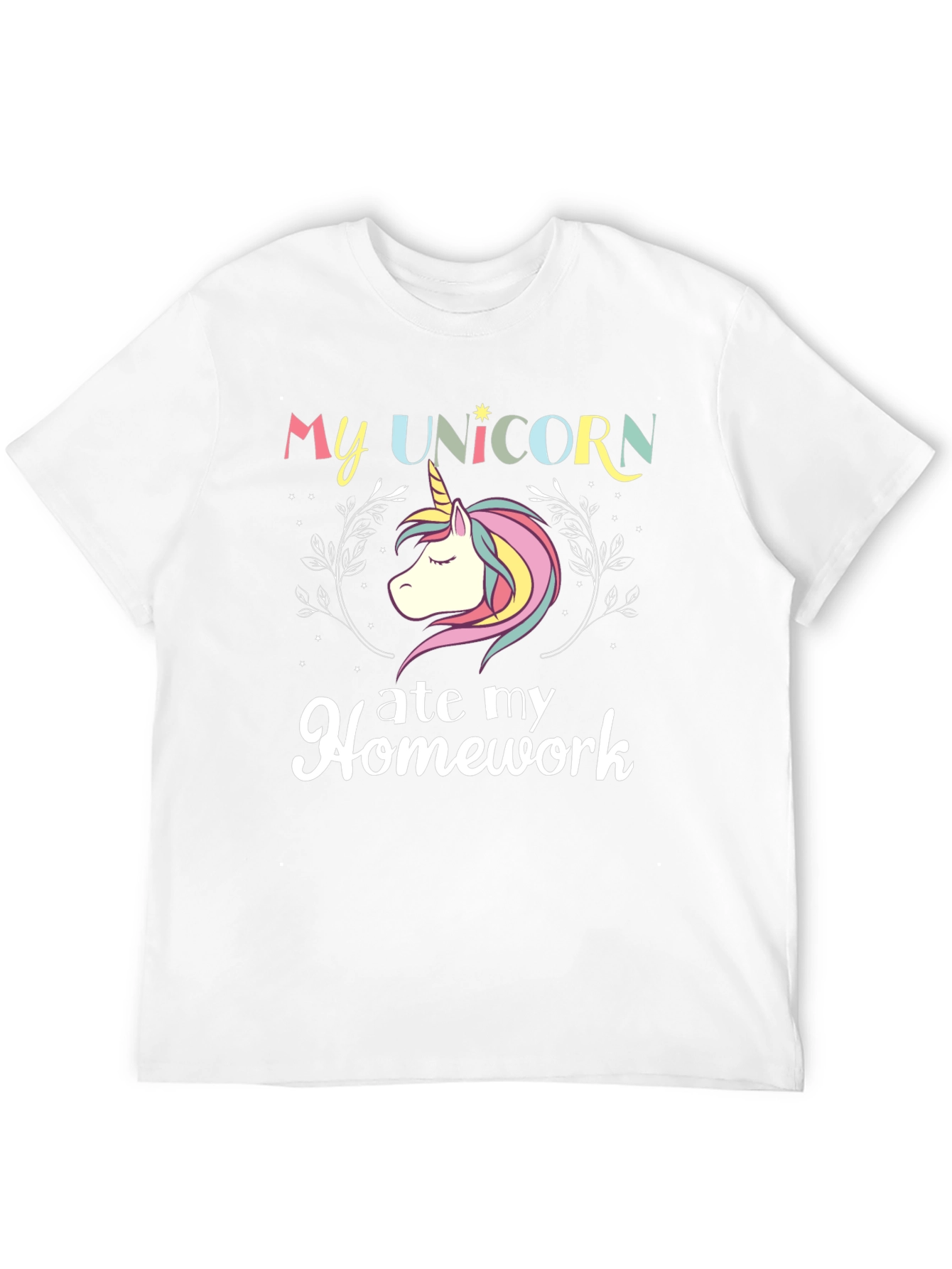 Black My Unicorn Ate My Homework T-Shirt view 12