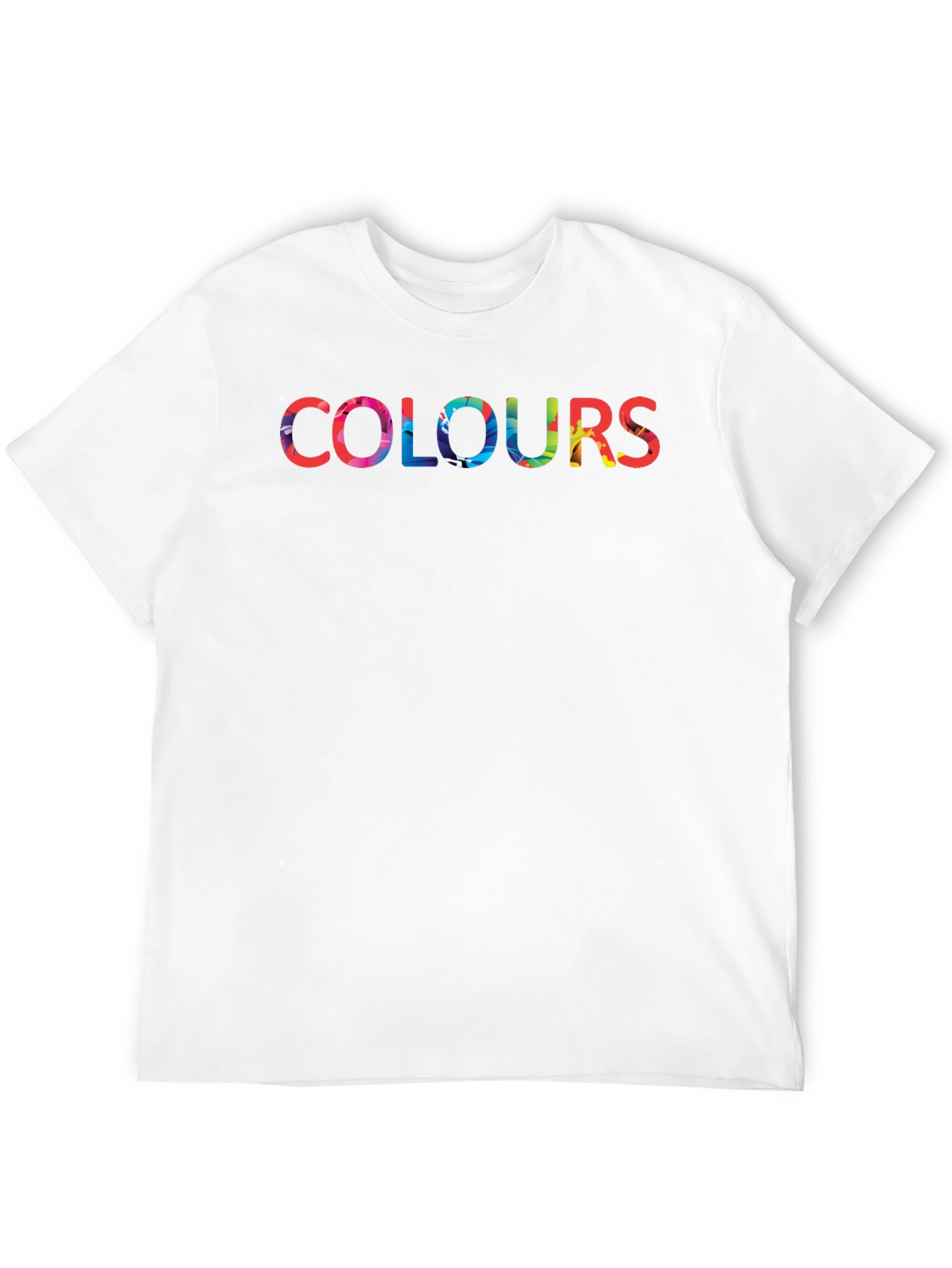 Black Colorful Colours Graphic Black T-Shirt view 12