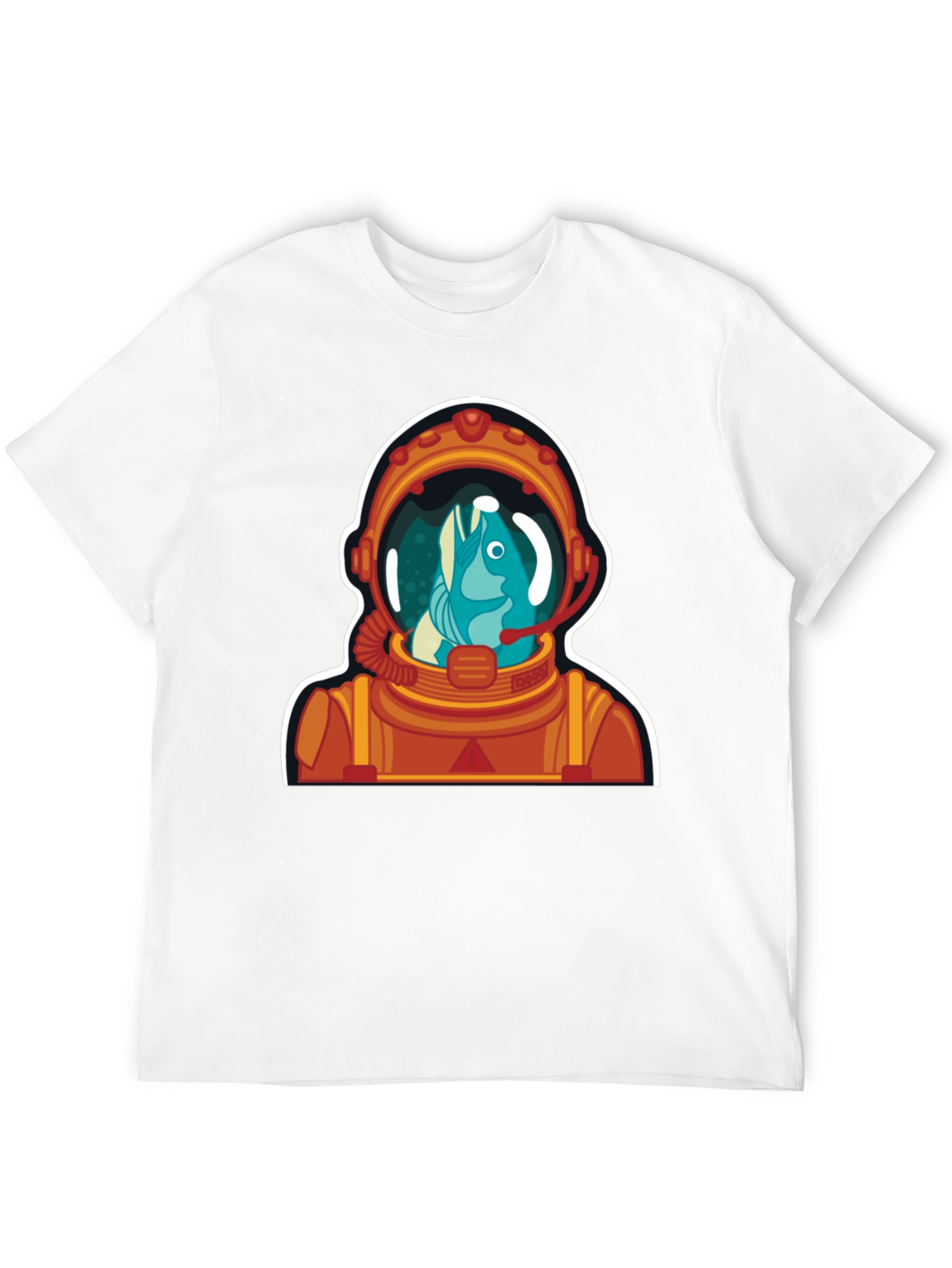 Black Astronaut Fish Graphic Tee - Space Humor view 12