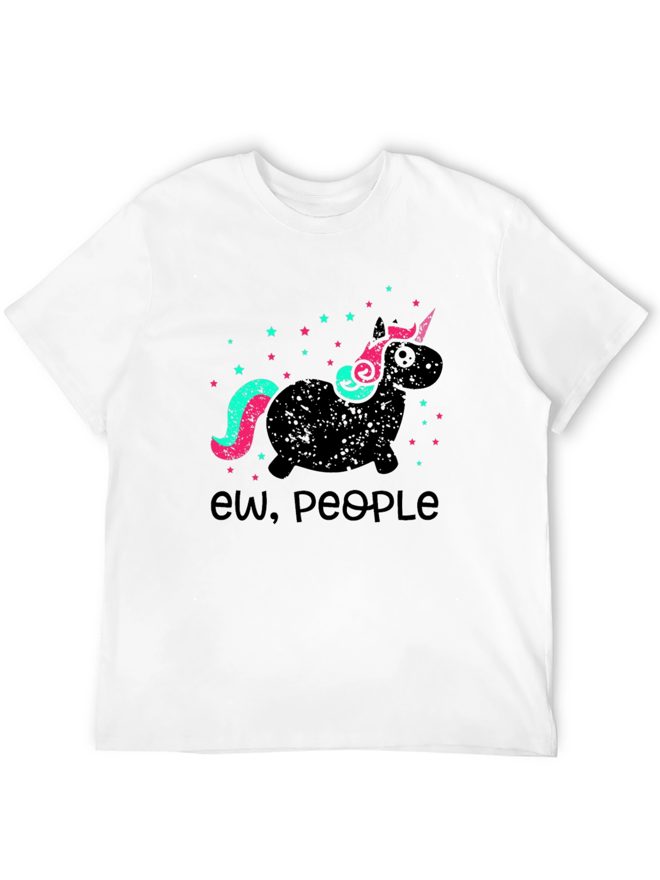 Black Ew People Unicorn Graphic Tee - Soft Cotton Blend view 12