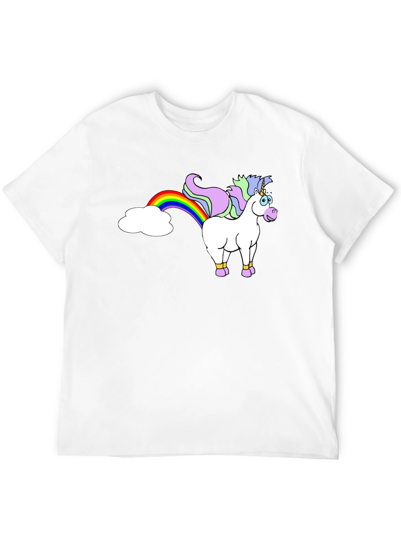 Black Unicorn Rainbow T-Shirt - Black Novelty Tee view 12