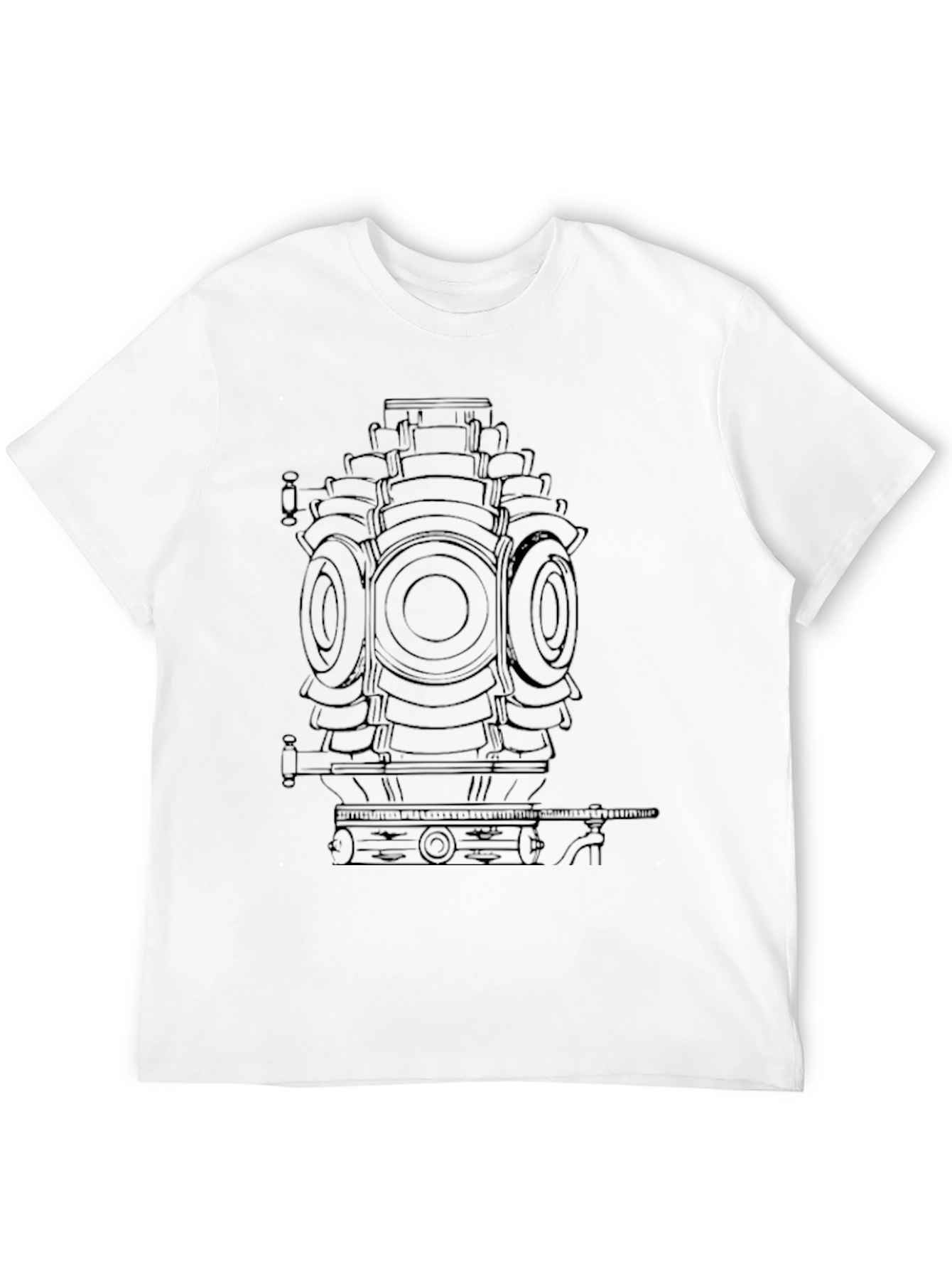 Black Graphic Tee - Black - Vintage Engine Design view 12