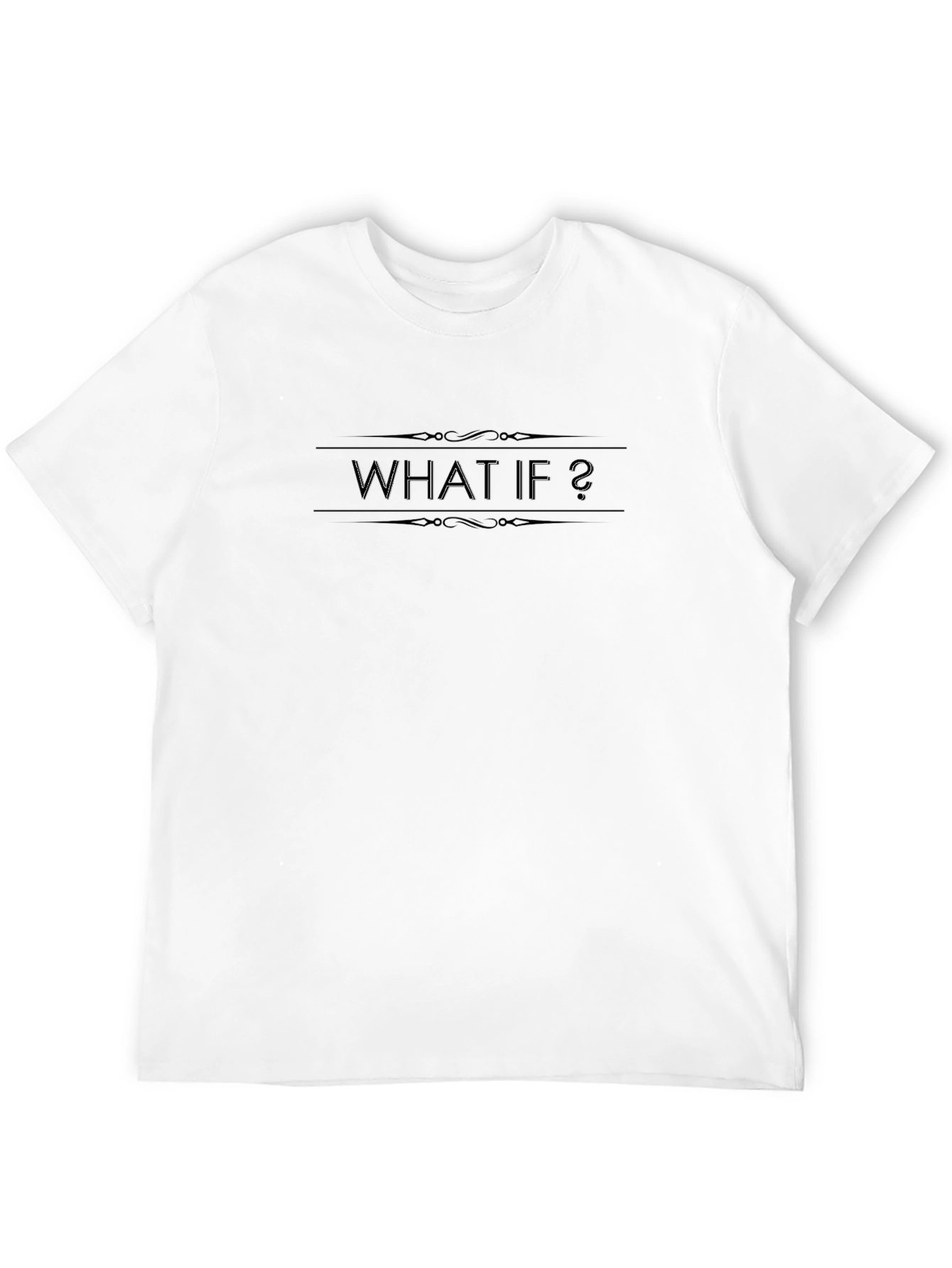 Black What If? Black Graphic Tee - Soft Cotton Blend view 12