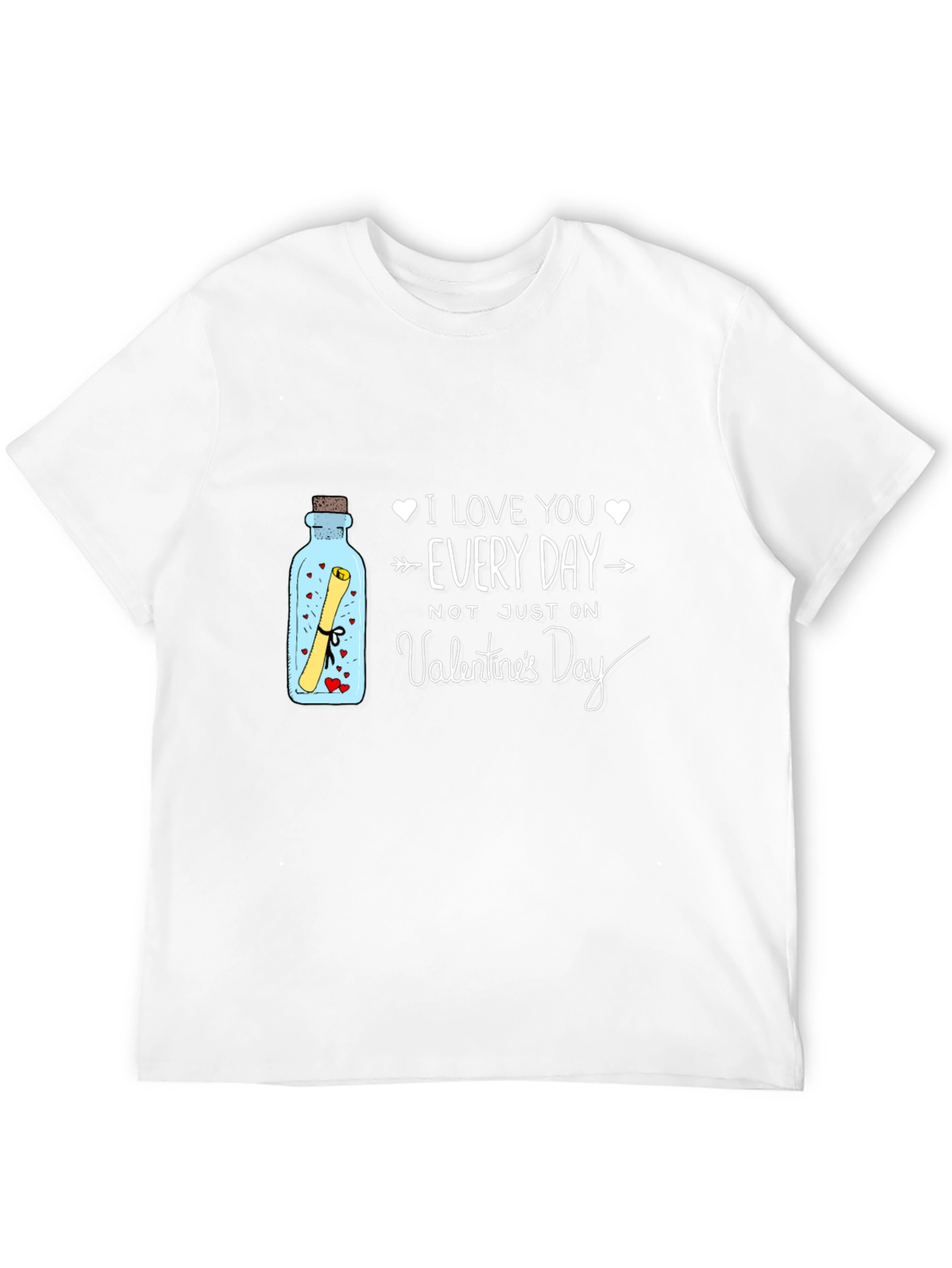 Black I Love You Every Day Valentine's Day T-Shirt view 12