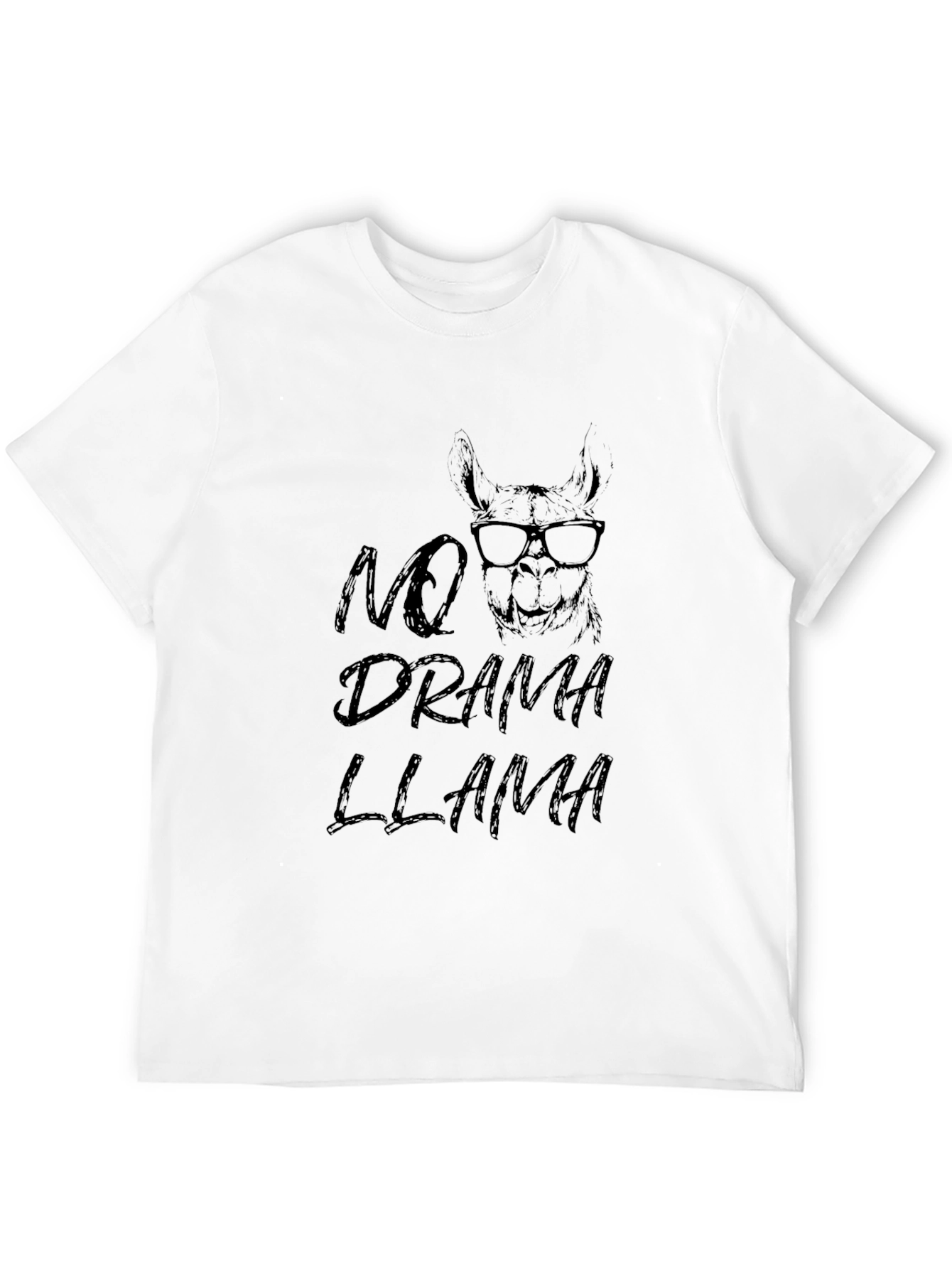 Black No Drama Llama Graphic T-Shirt view 12