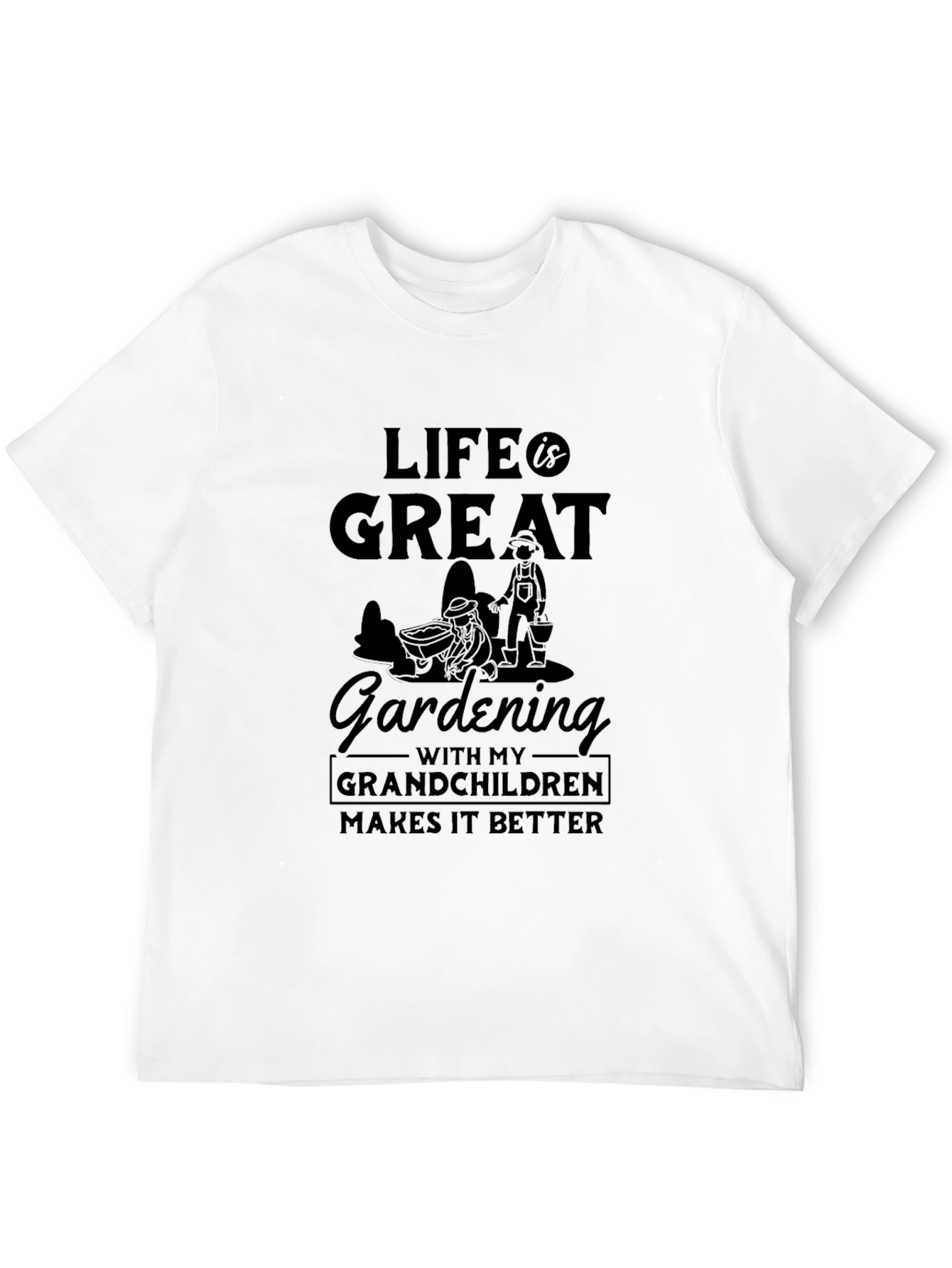 Black Life is Great Gardening Grandchildren T-Shirt view 12