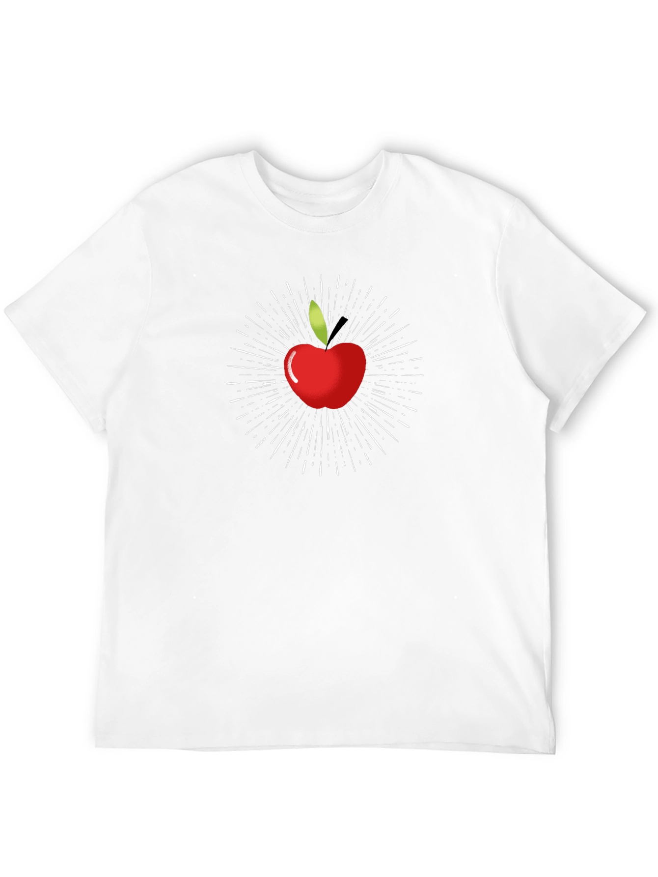 Black Apple Burst Graphic Black T-Shirt view 12