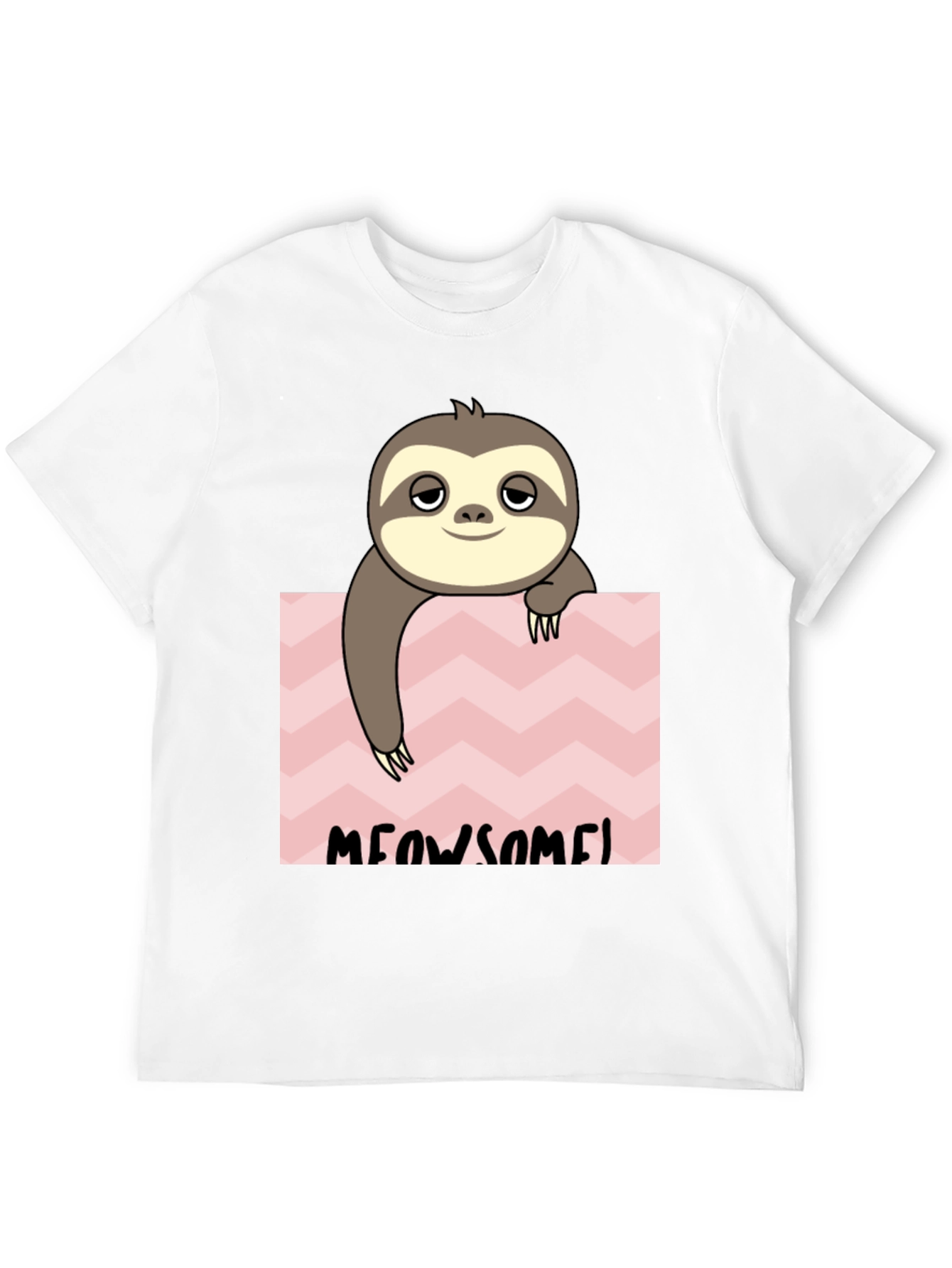 Black Meowsome Sloth Graphic Tee - Black Cotton Blend view 12