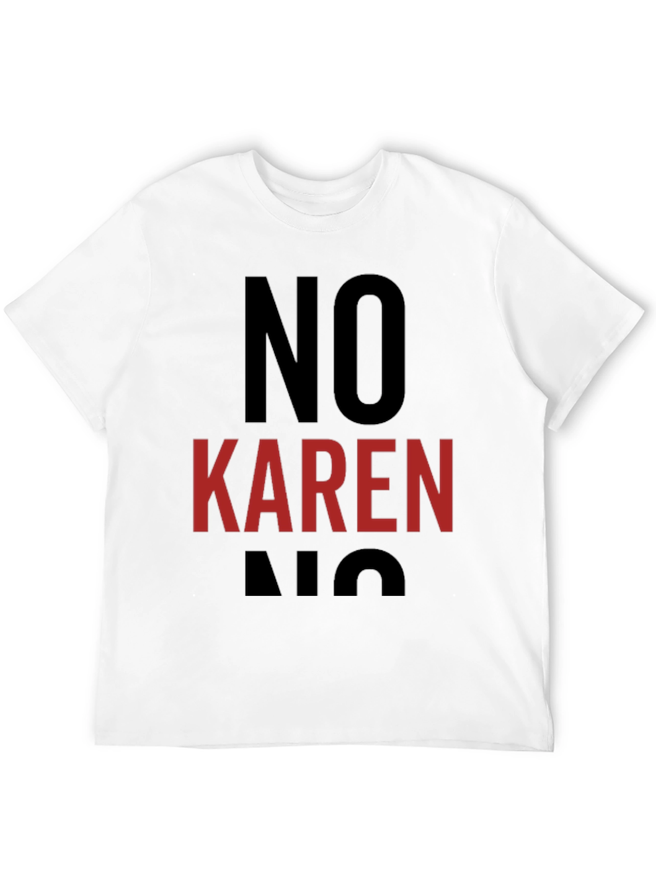 Black No Karen Graphic Tee - Unisex Black Cotton T-Shirt view 12