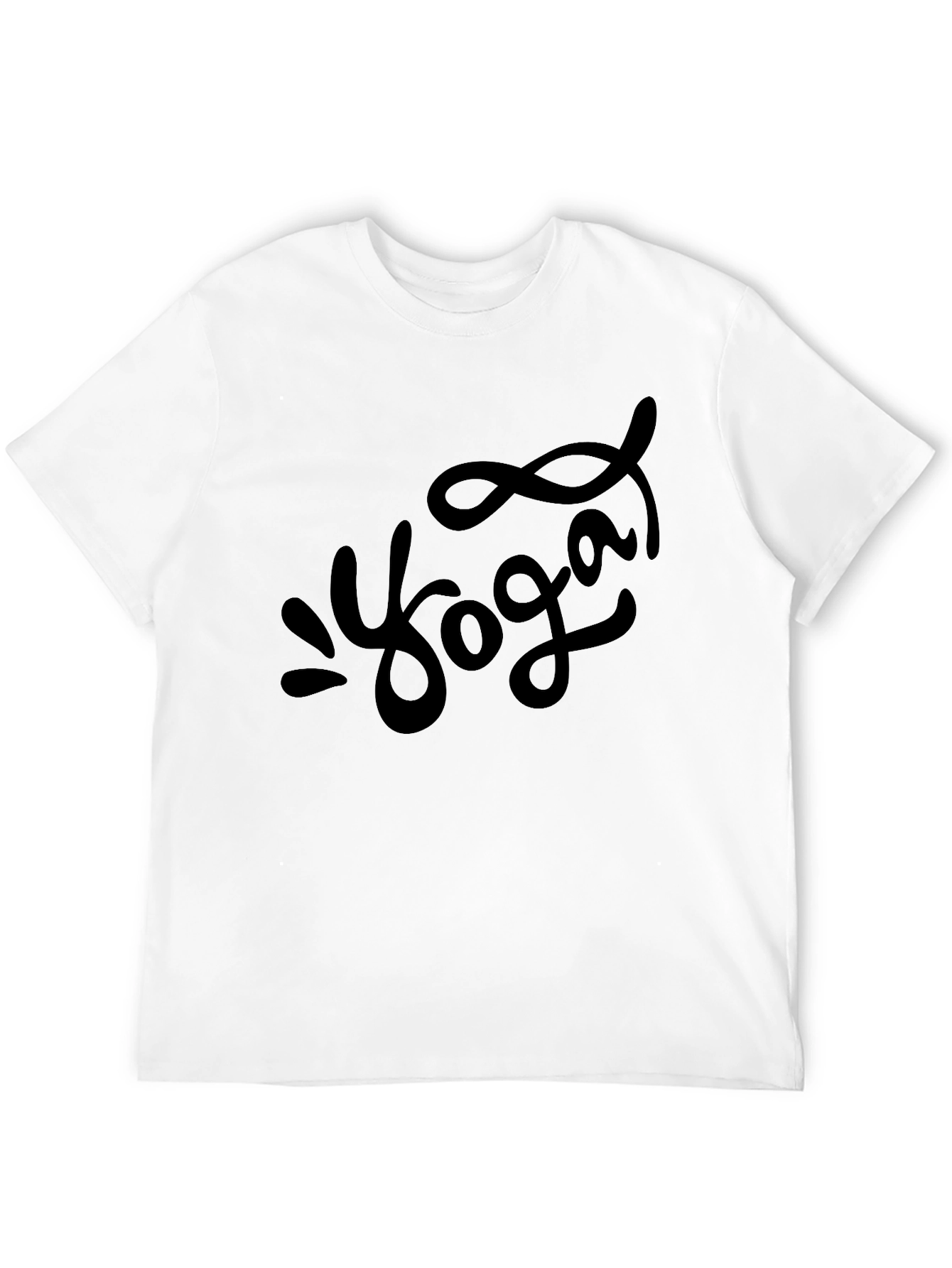 Black Yoga Graphic Print Black T-Shirt view 12