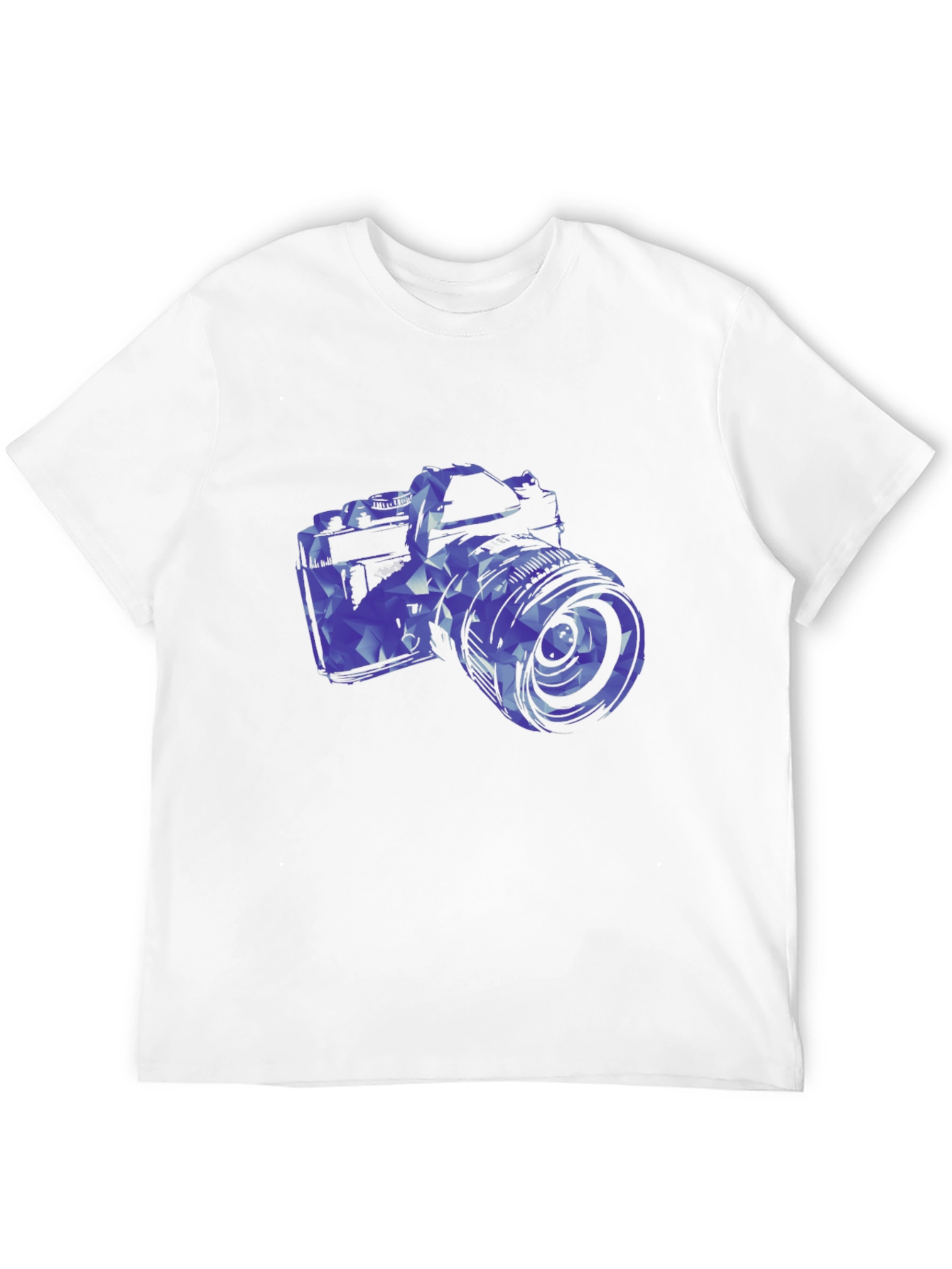 Black Geometric Camera Graphic T-Shirt view 12