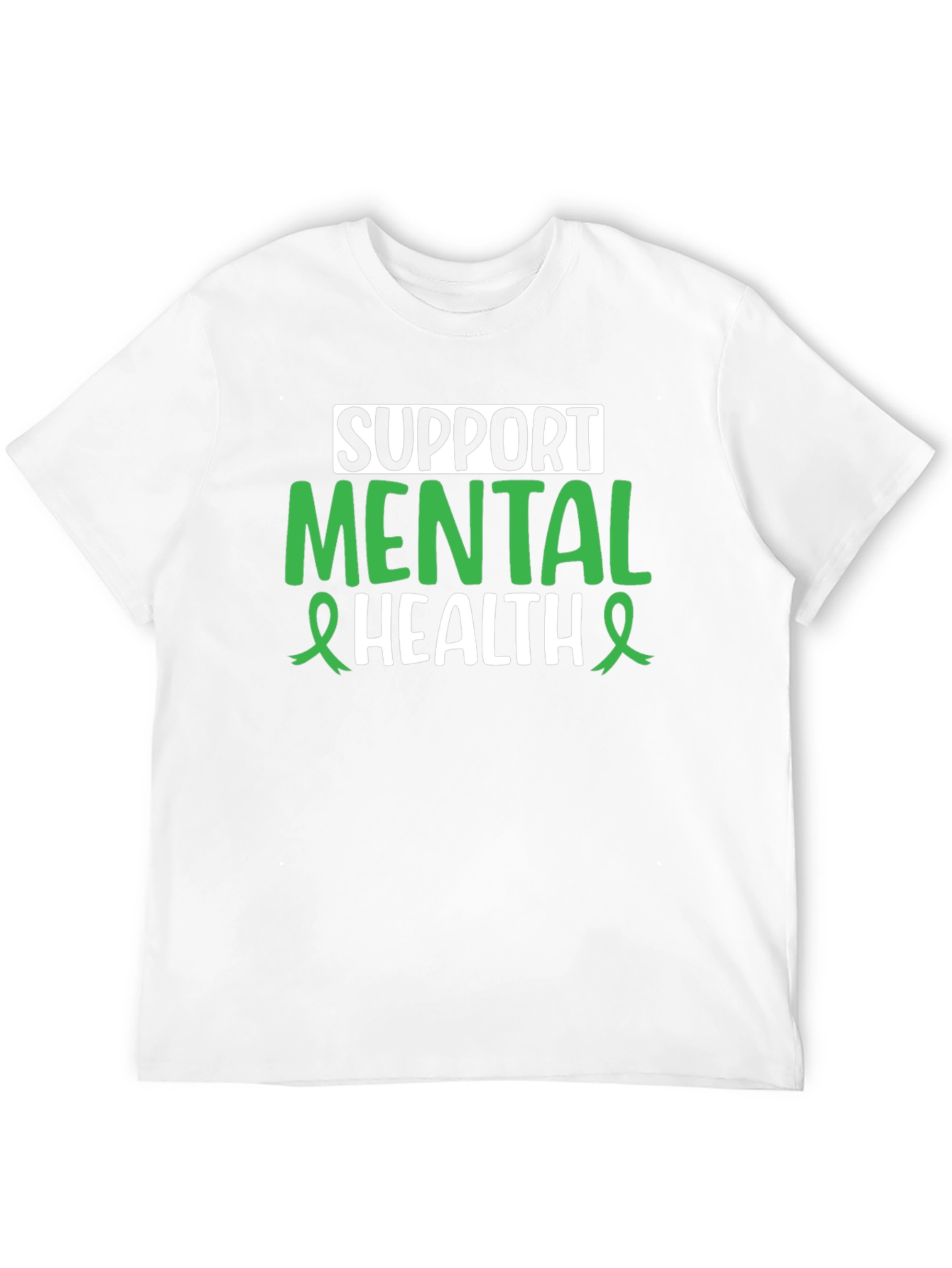 Black Support Mental Health T-Shirt view 12