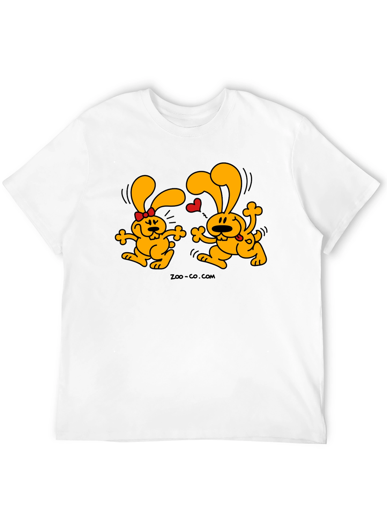 Black Cute Cartoon Couple T-Shirt view 12