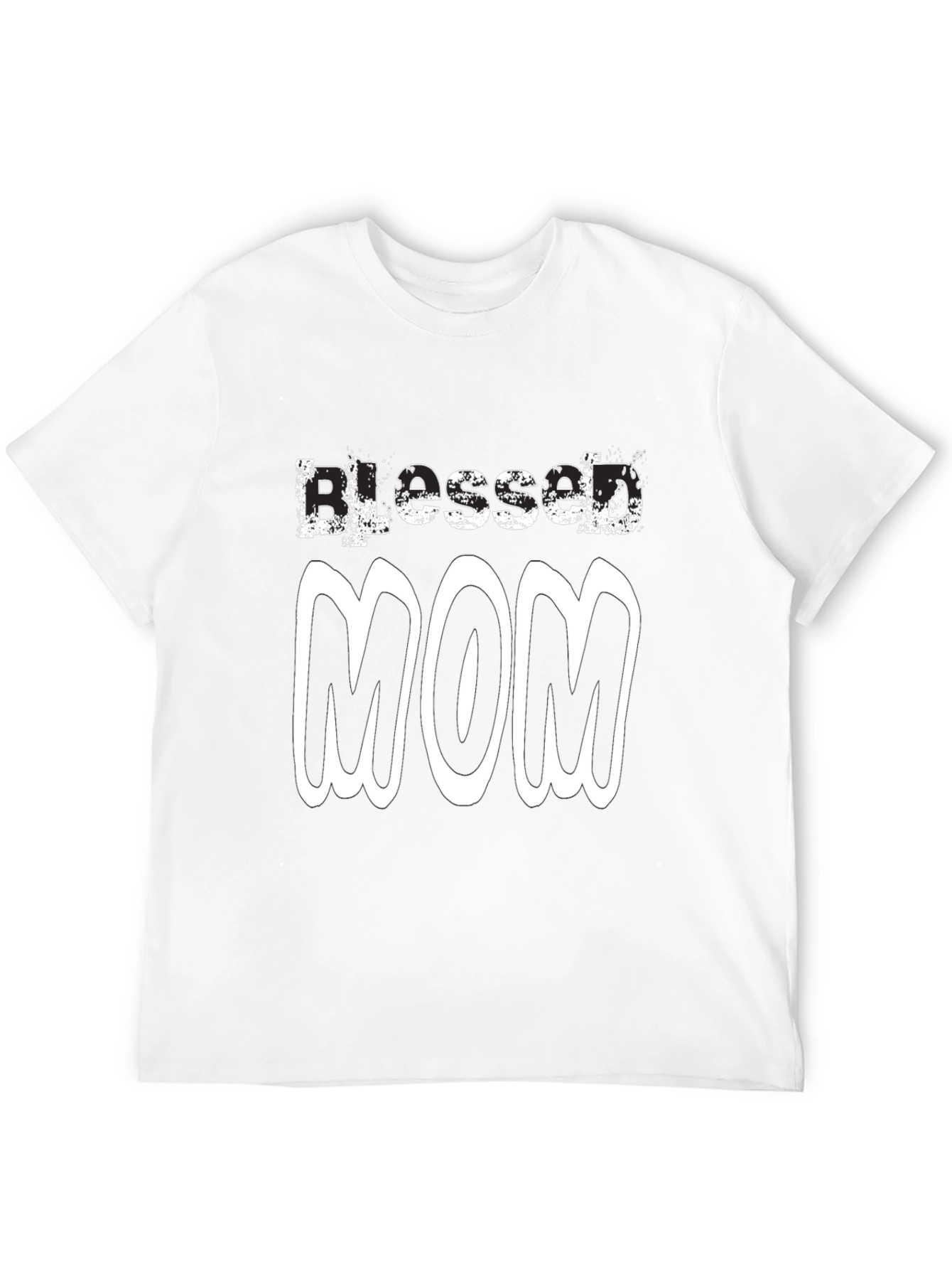 Black Blessed Mom Black T-Shirt - Gift for Mothers view 12
