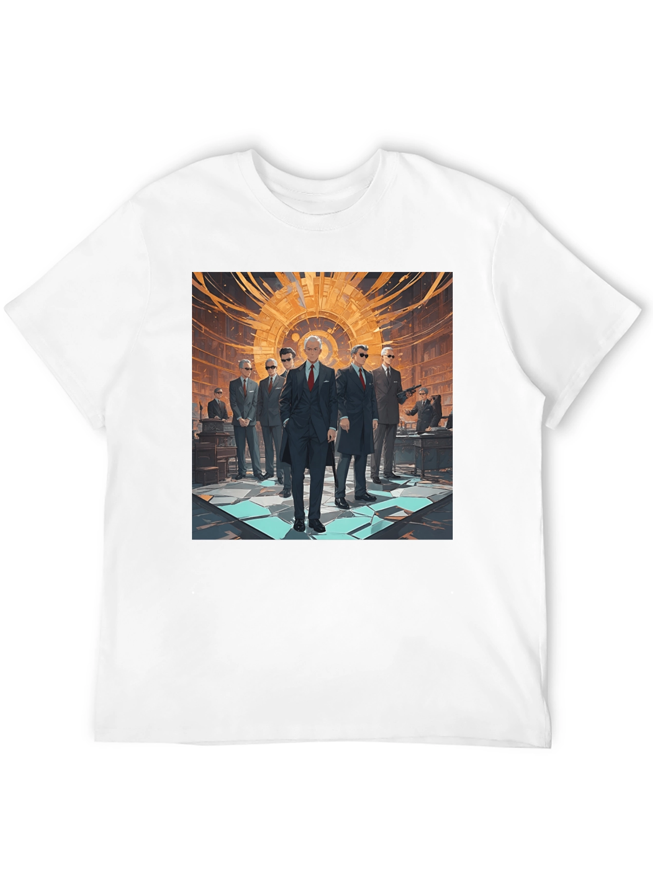 Black Stylish Graphic Print Crew Neck T-Shirt view 12