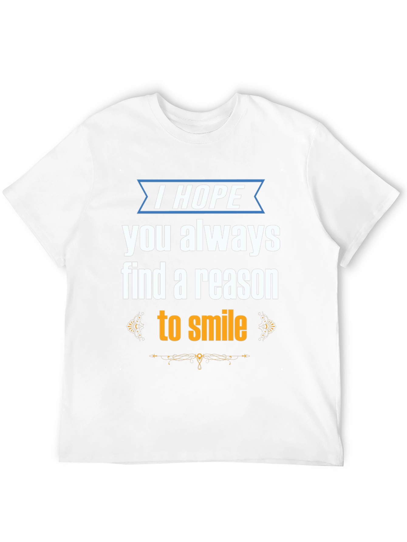 Black Inspirational Graphic Tee - "I Hope You Always Find a Reason to Smile" view 12