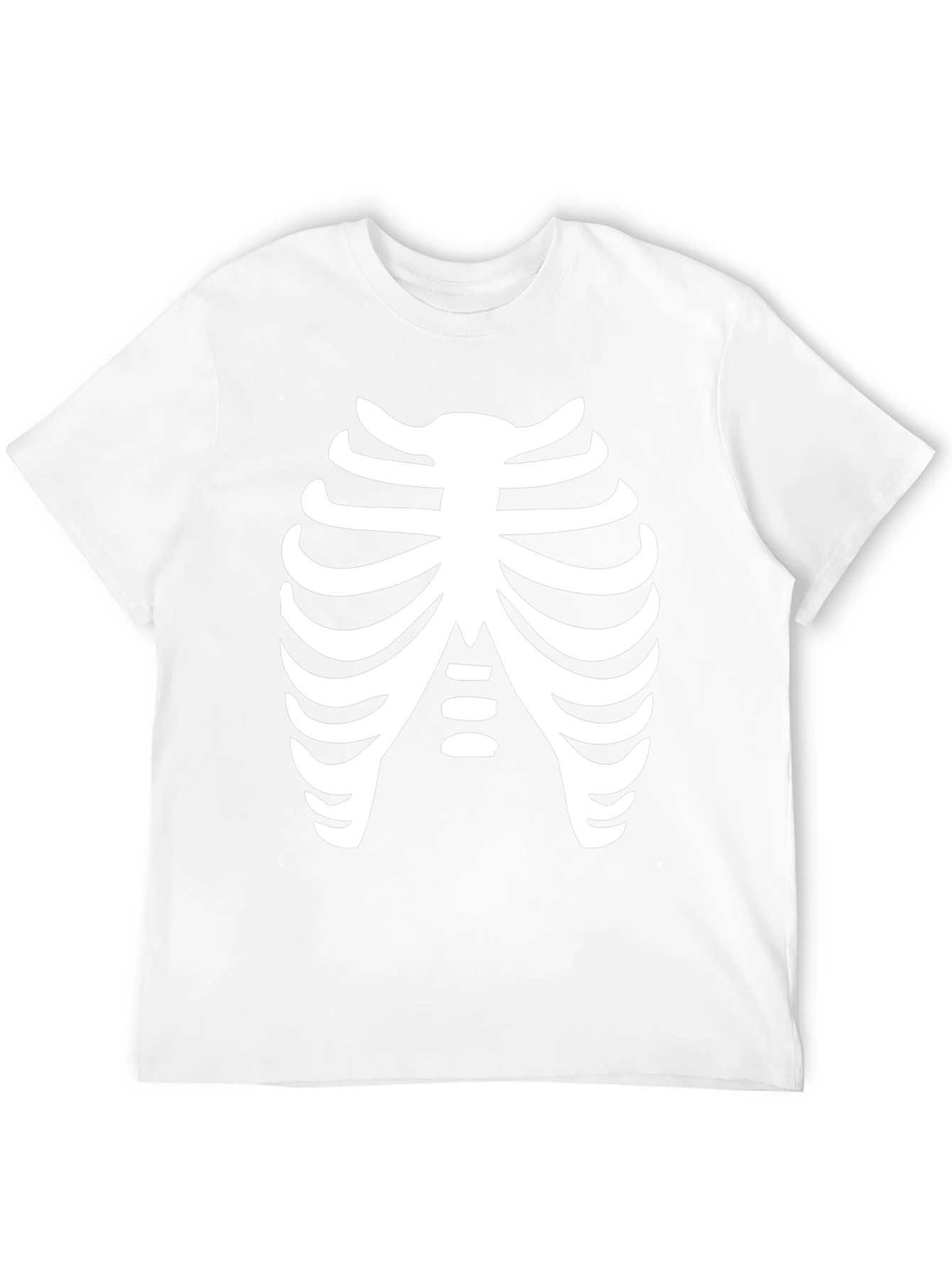 Black Skeleton Rib Cage Black T-Shirt Costume view 12