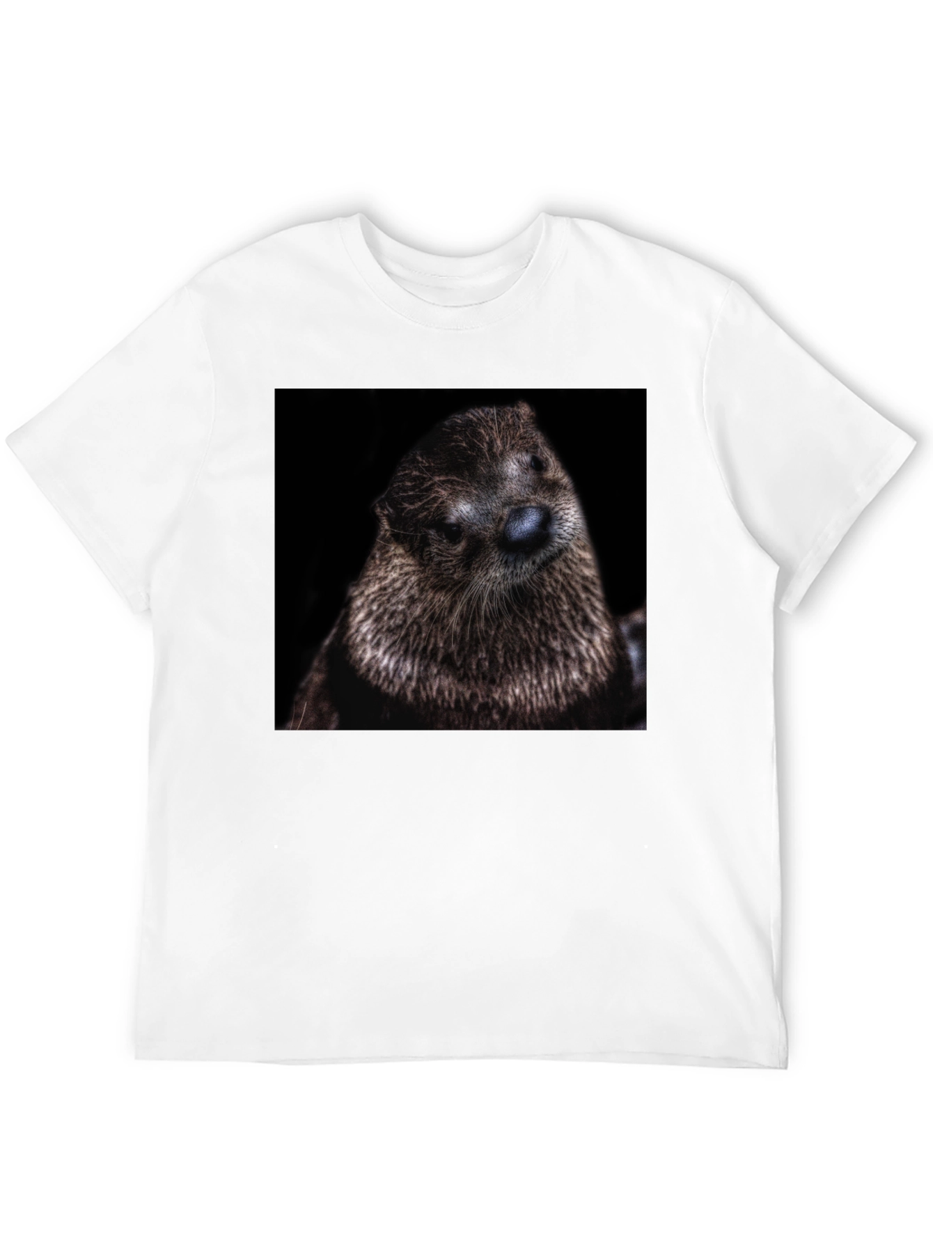Black Otter Portrait Graphic T-Shirt view 12