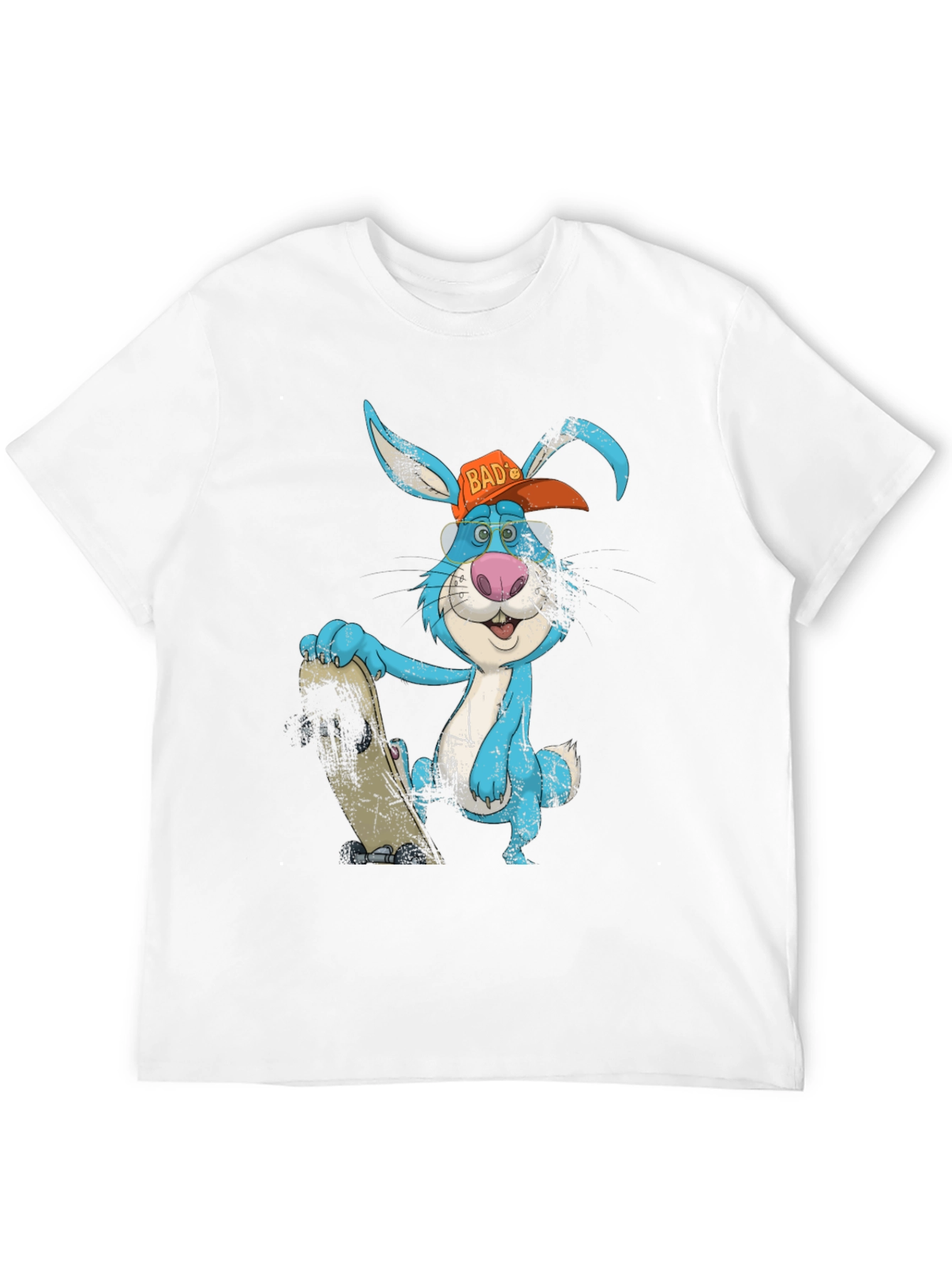 Black Skater Bunny Graphic Tee - Cool Cartoon Style view 12