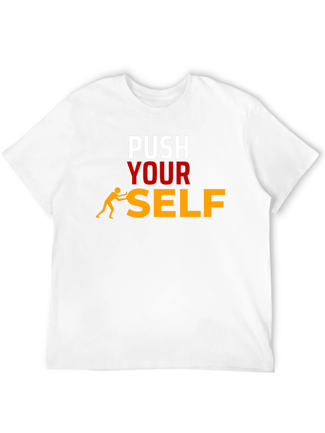 Black Push Yourself Graphic T-Shirt - Motivational Tee view 12