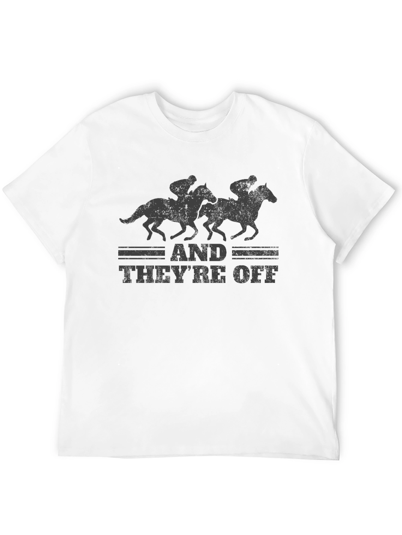 Black And They're Off T-Shirt | Equestrian Racing Tee view 12