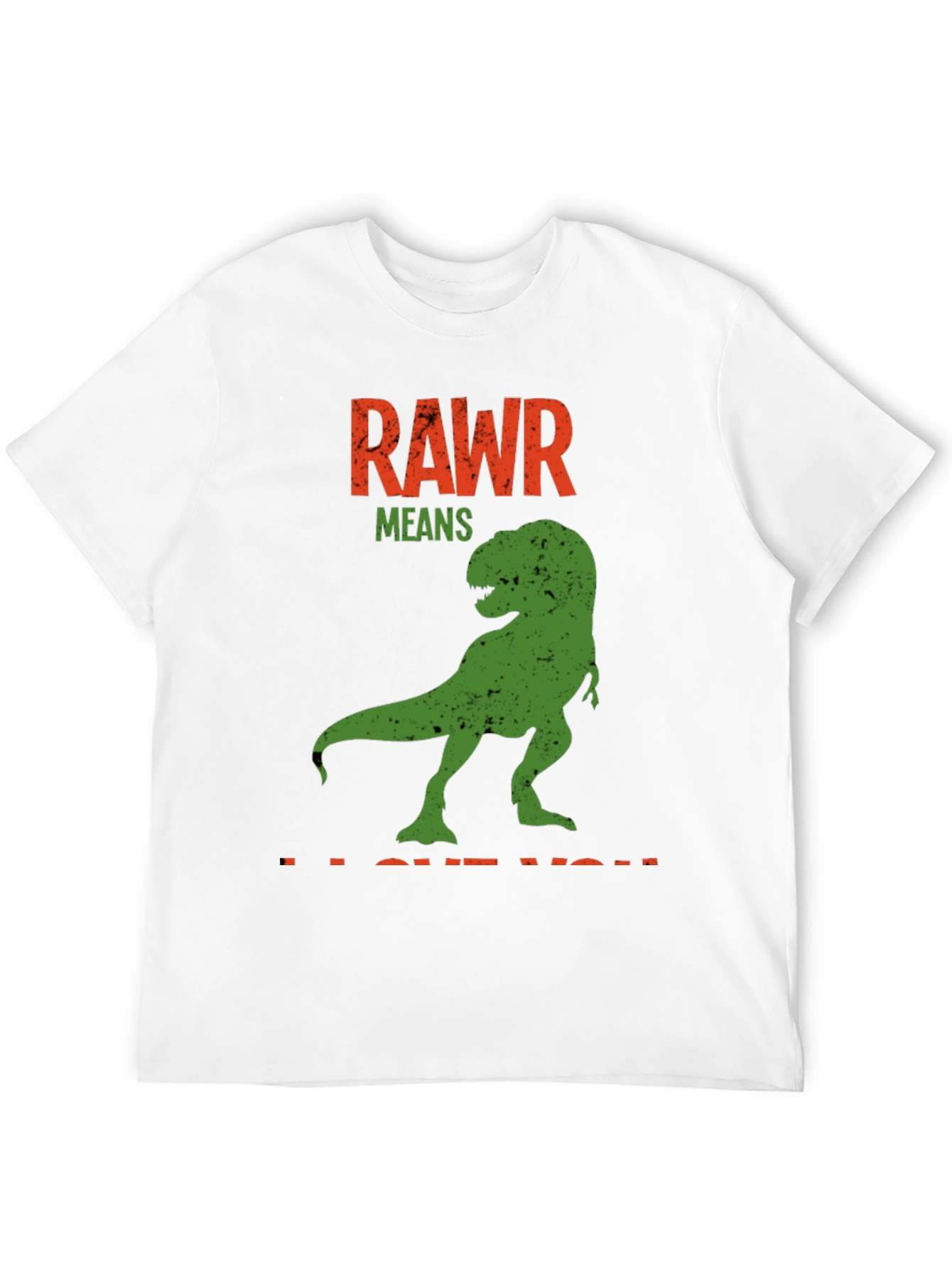 Black Rawr Means I Love You Dinosaur T-Shirt view 12