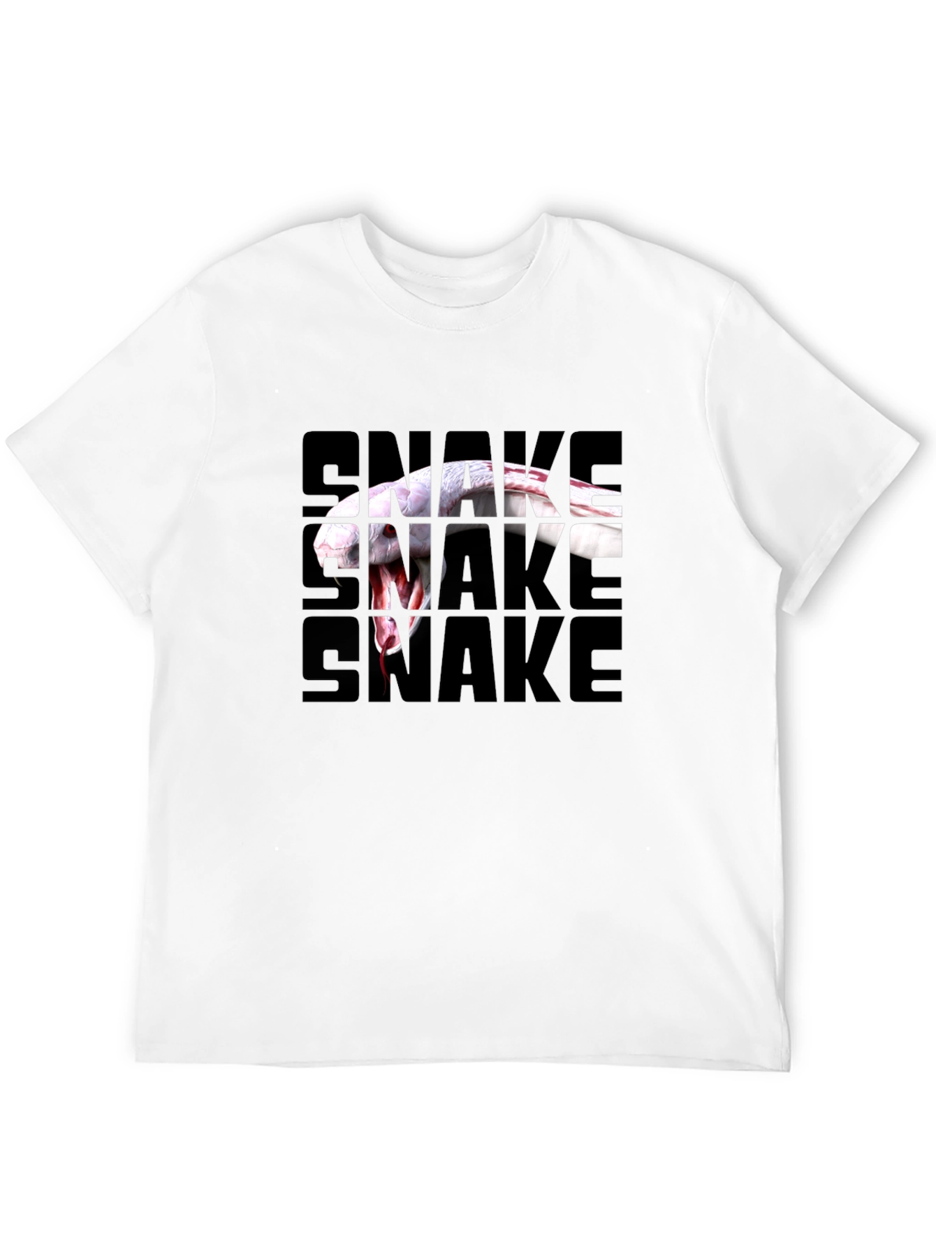 Black Snake Graphic T-Shirt - Black Crew Neck Tee view 12