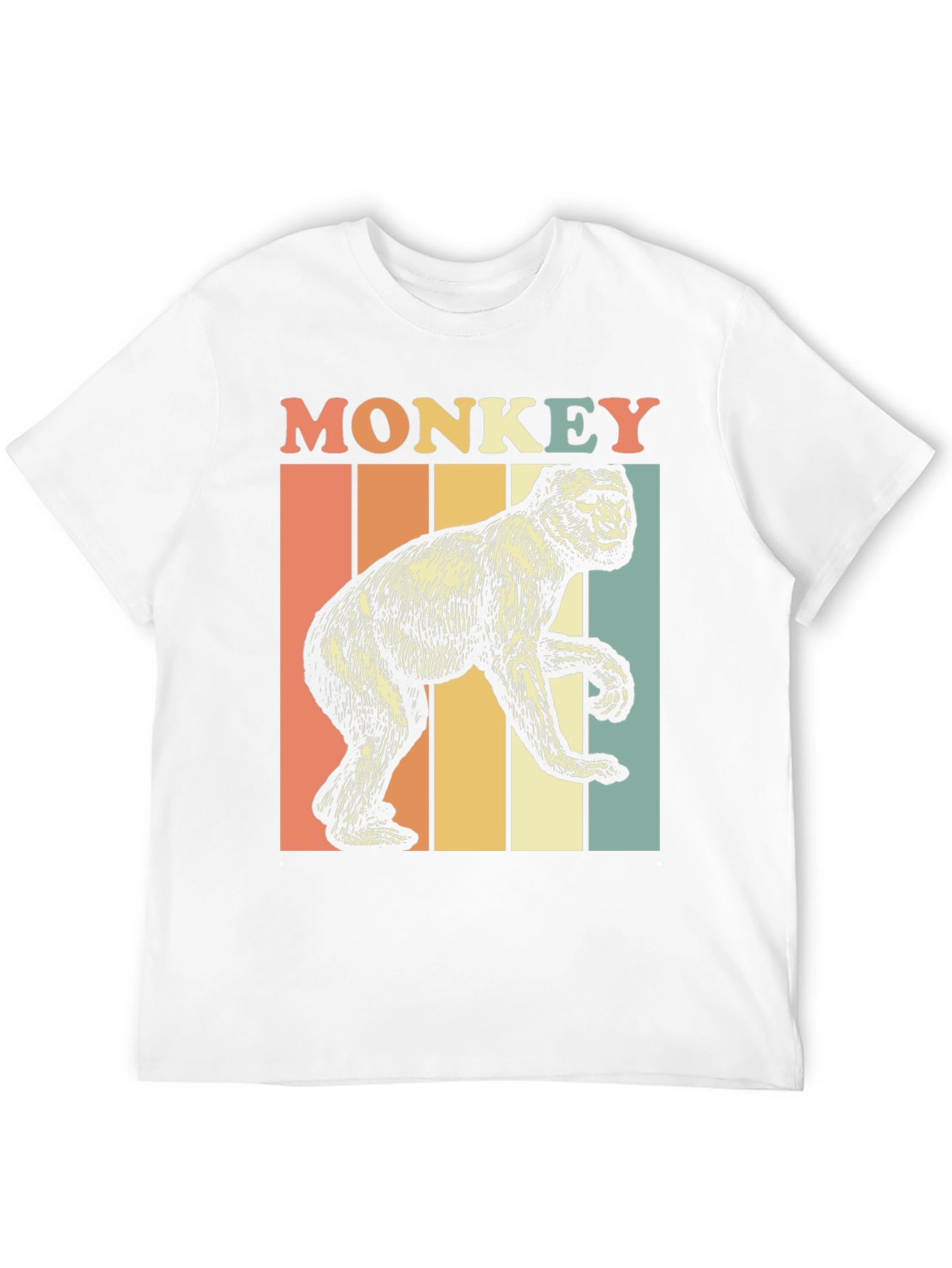 Black Retro Monkey Graphic T-Shirt view 12