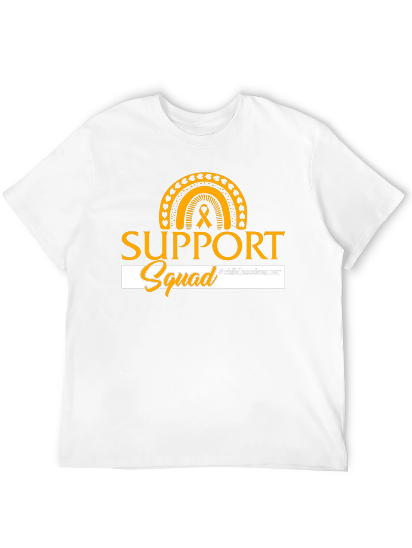 Childhood Cancer Awareness Support Squad Black T-Shirt - 12