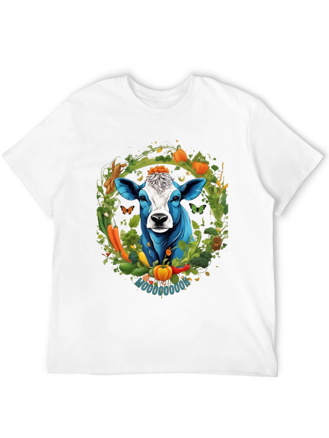 Black Vegan Cow Graphic Tee - Farm Fresh Style view 12