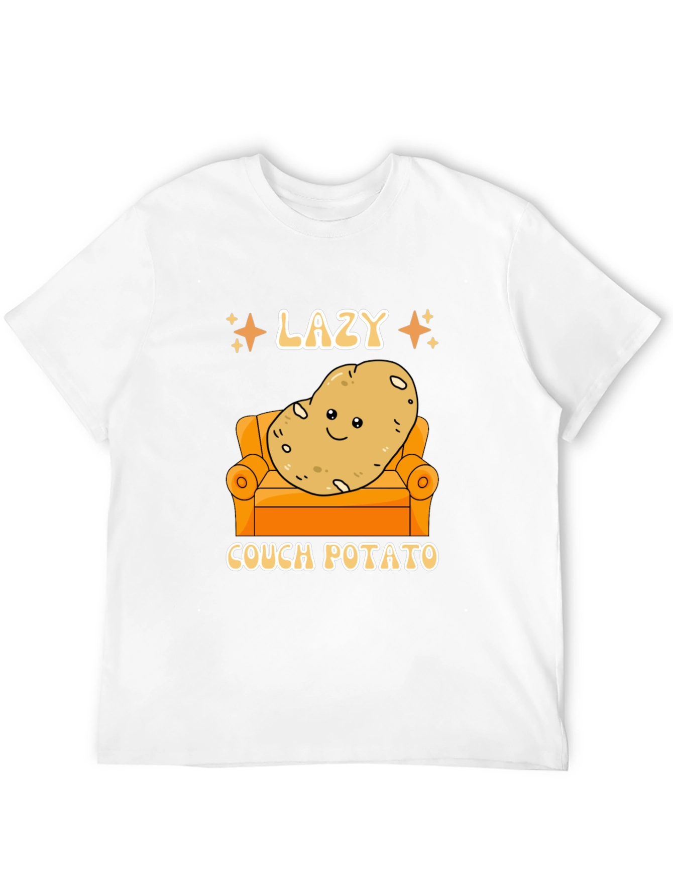 Black Lazy Couch Potato Graphic T-Shirt Funny Design view 12