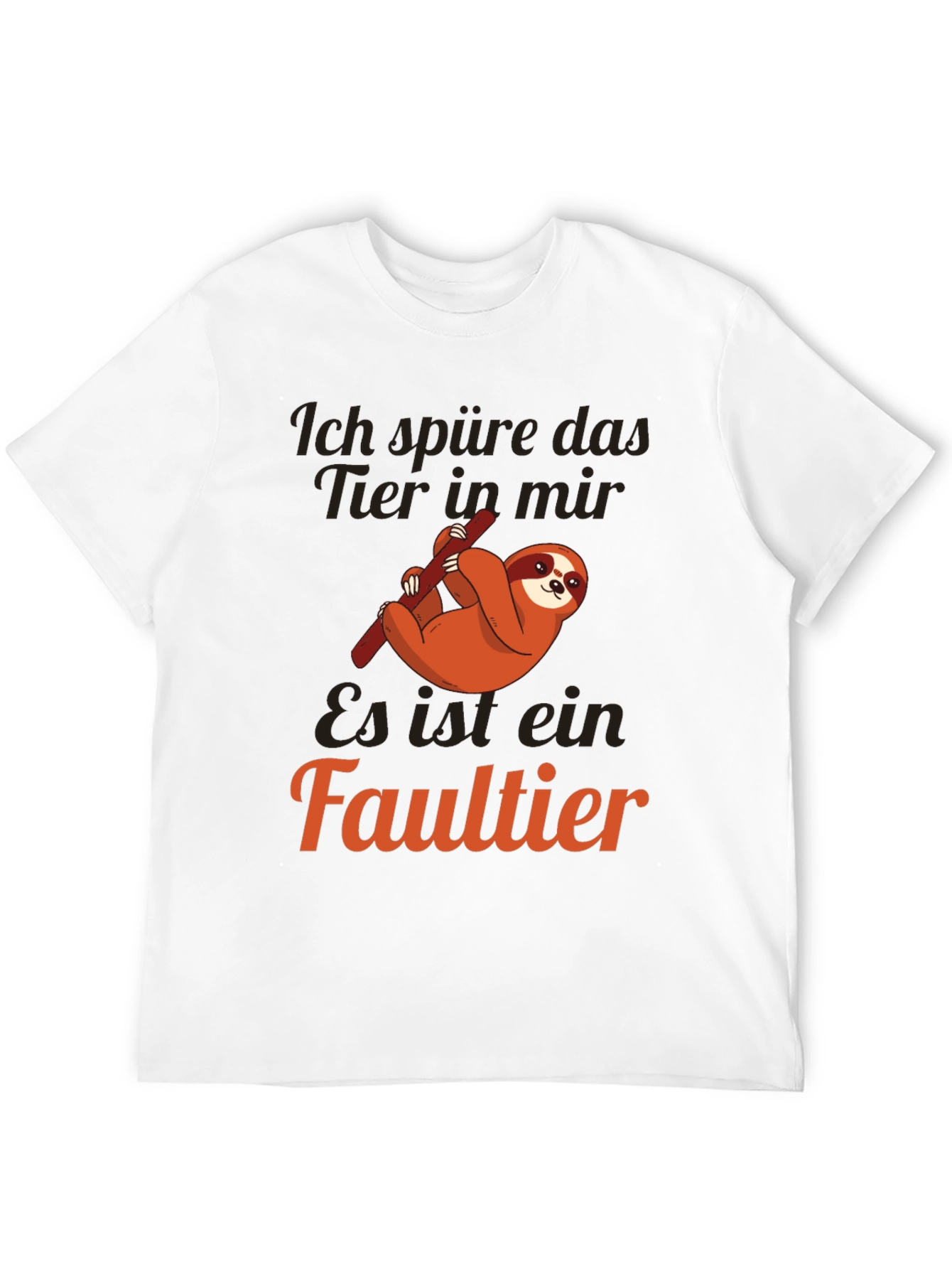 Black Funny Sloth T-Shirt - "Ich spüre das Tier in mir" view 12