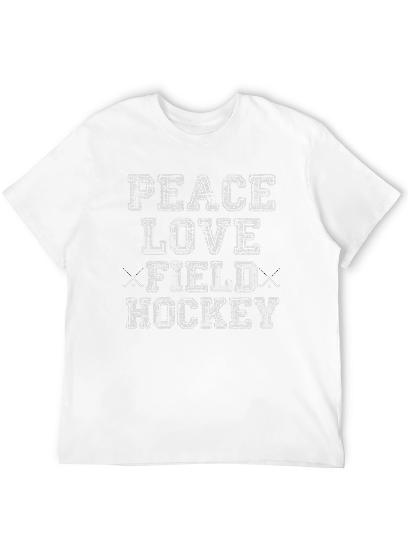 Black Peace Love Field Hockey T-Shirt - Black Cotton Tee view 12