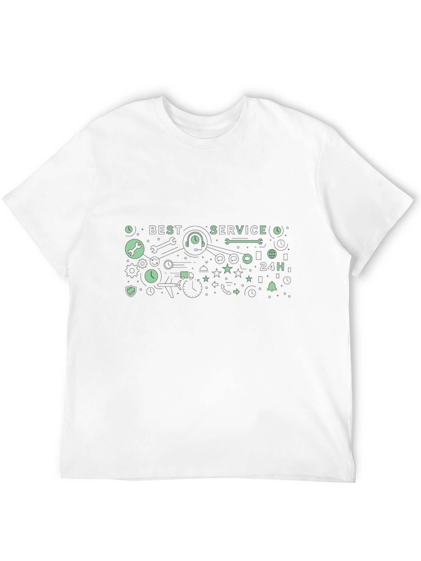 Black Abstract Graphic Print Black T-Shirt view 12