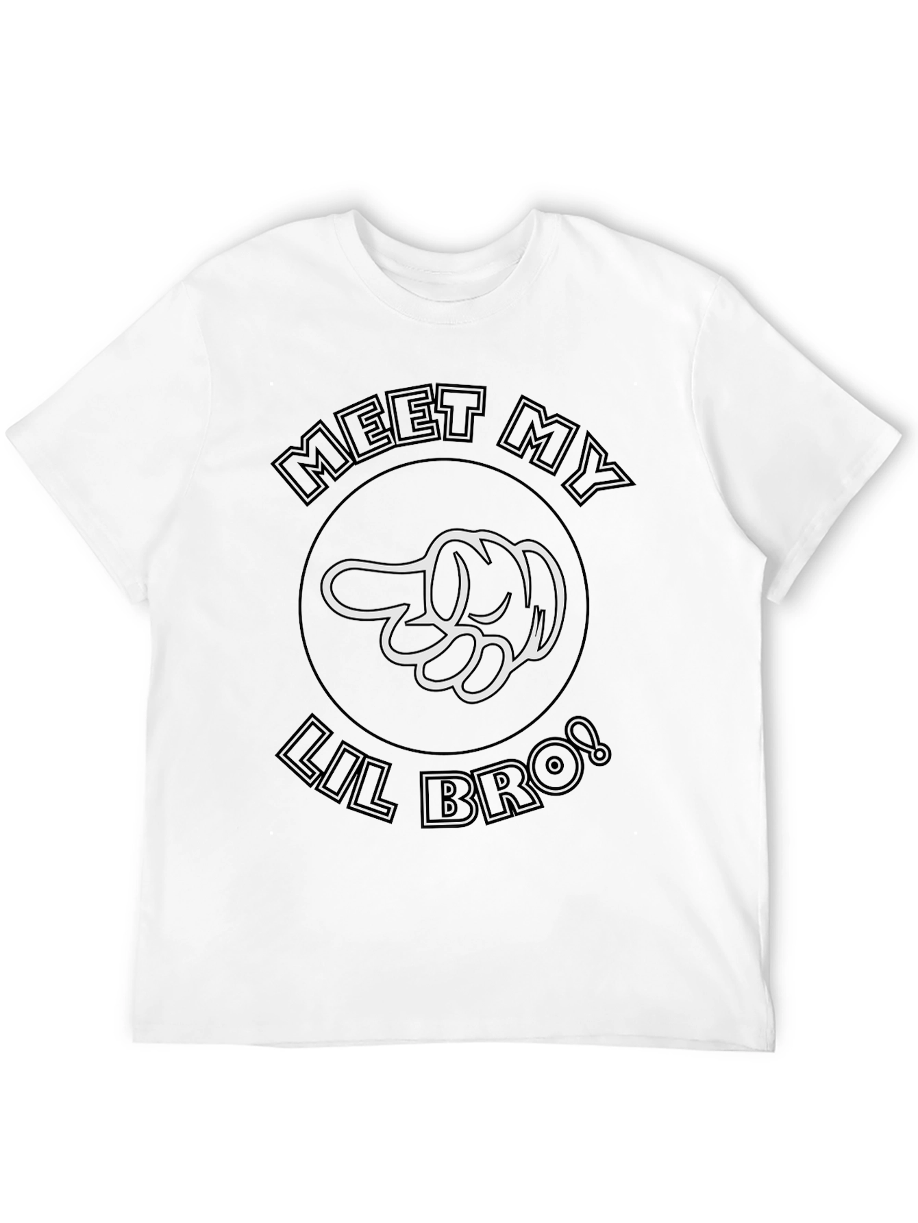 Black Meet My Lil Bro T-Shirt view 12