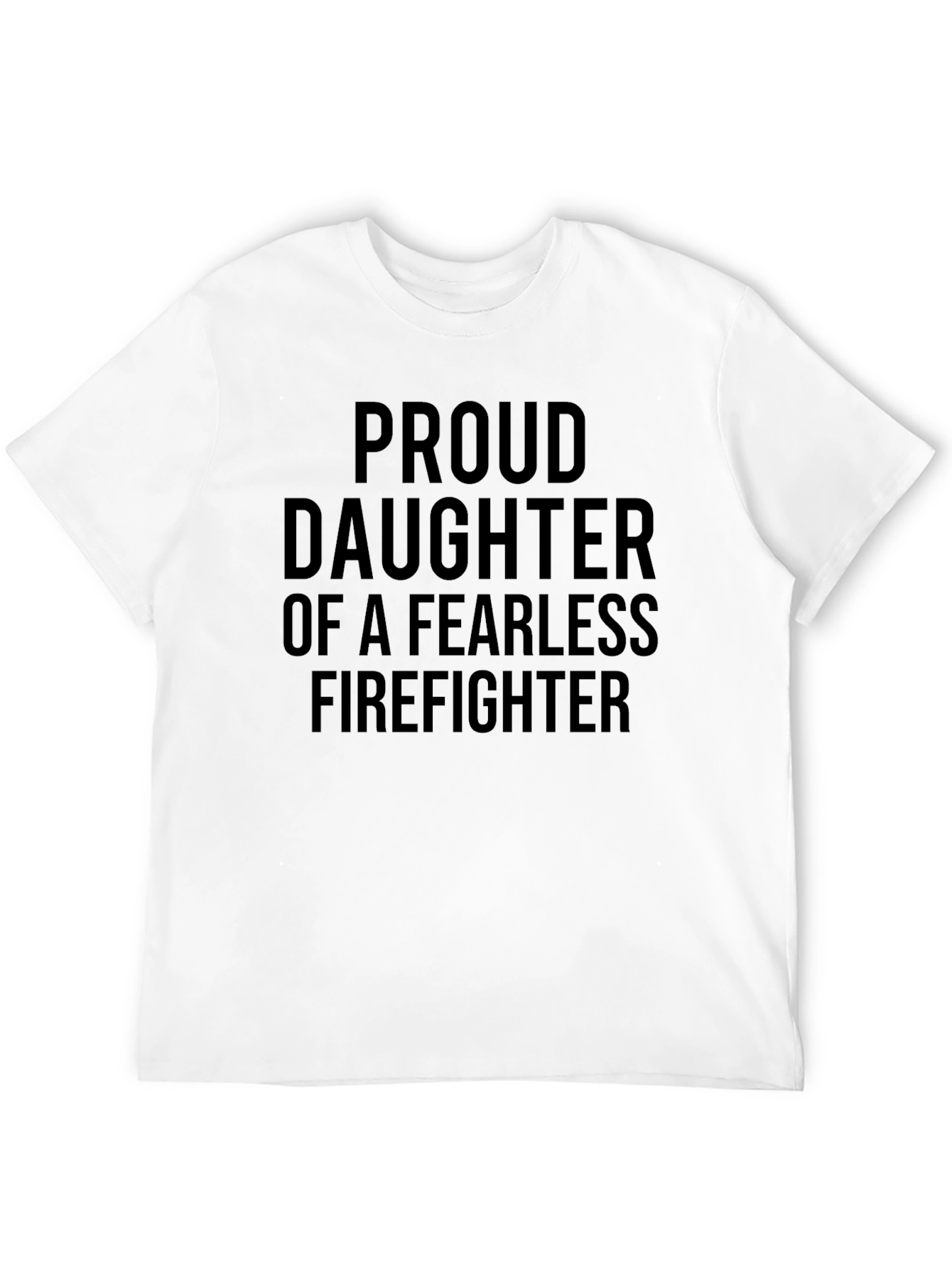 Black Proud Firefighter Daughter Graphic Tee view 12