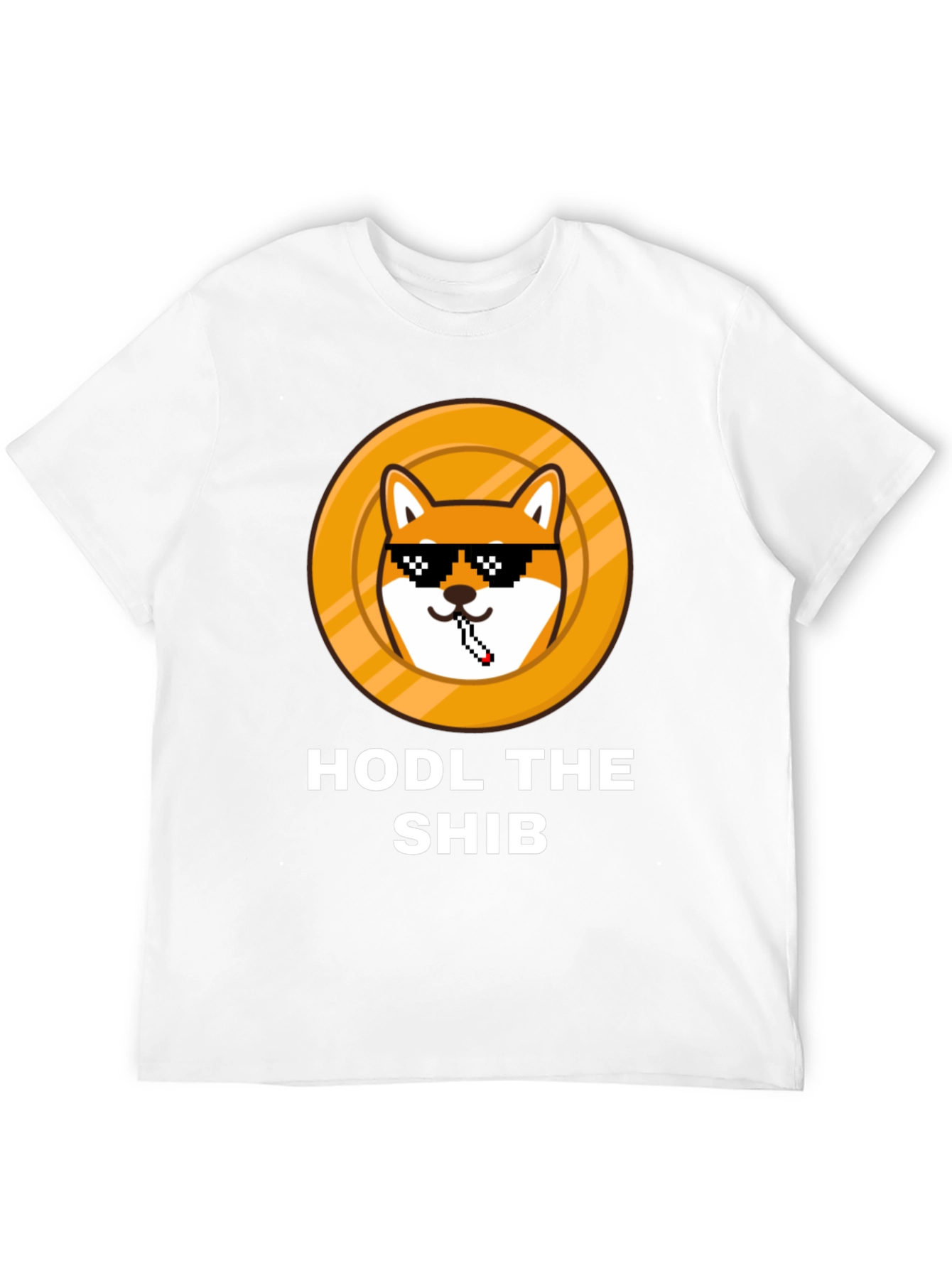 Black HODL THE SHIB Black T-Shirt view 12