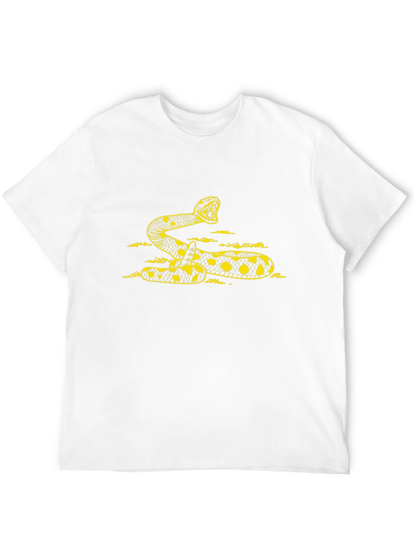 Black Black T-Shirt with Yellow Rattlesnake Design view 12