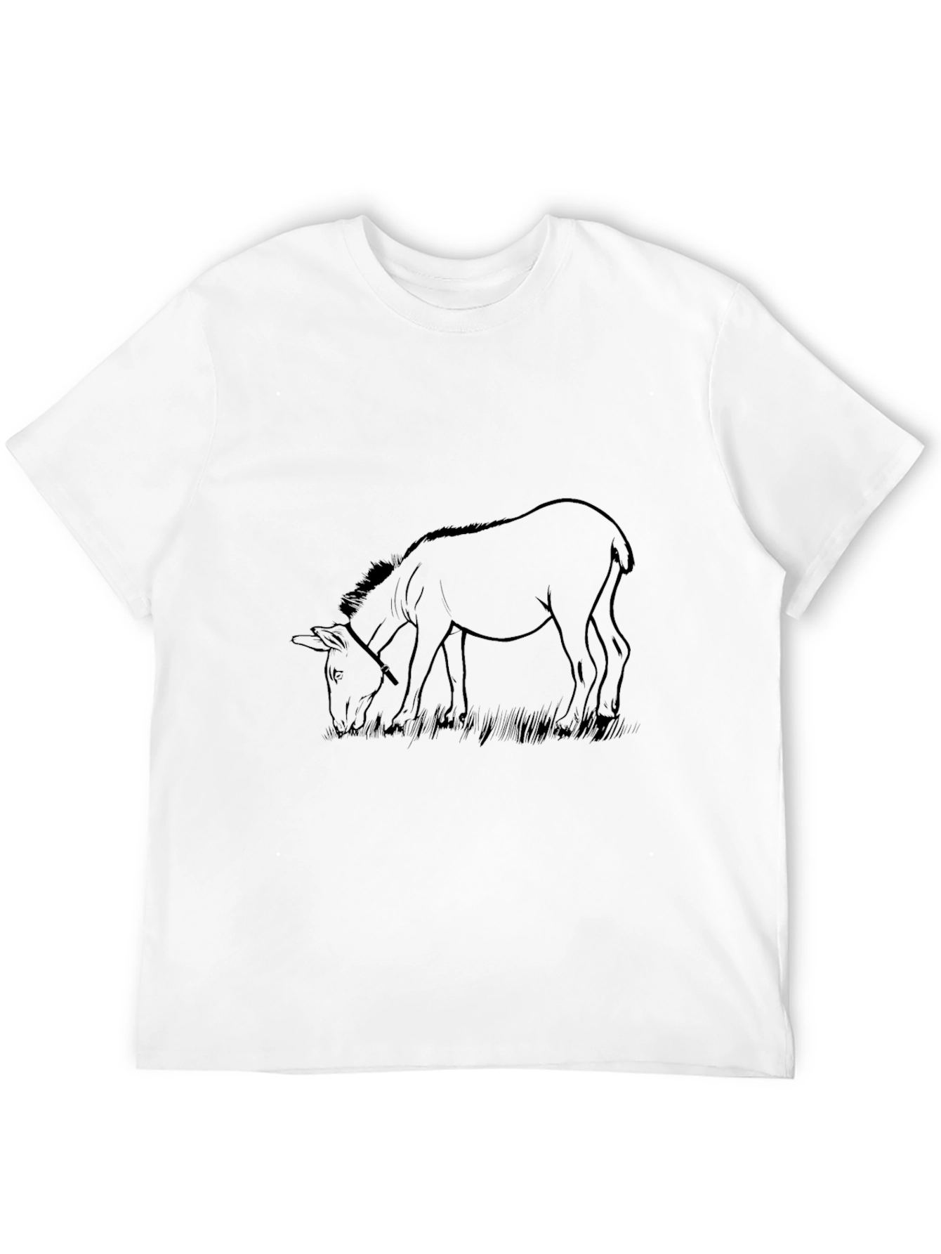 Black Black T-Shirt with Donkey Design view 12