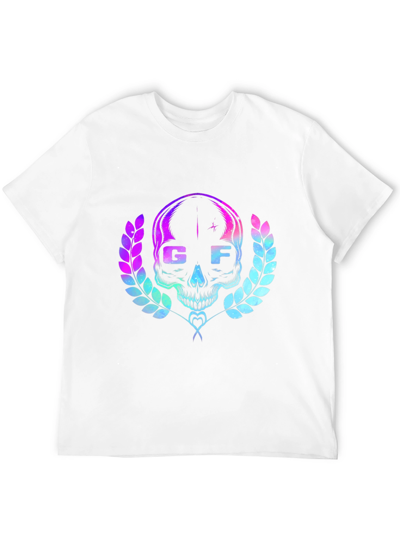 Black GF Skull Graphic Tee - Cool Retro Design view 12