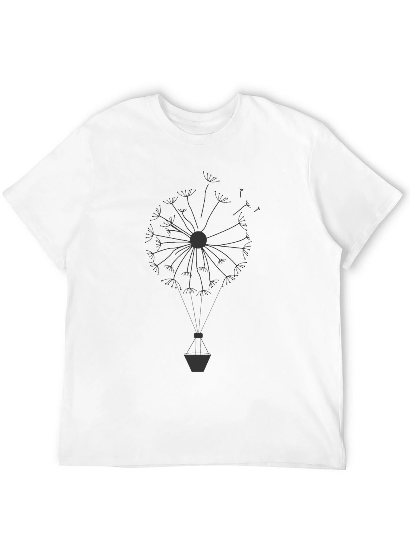 Black Dandelion Balloon Graphic Tee view 12