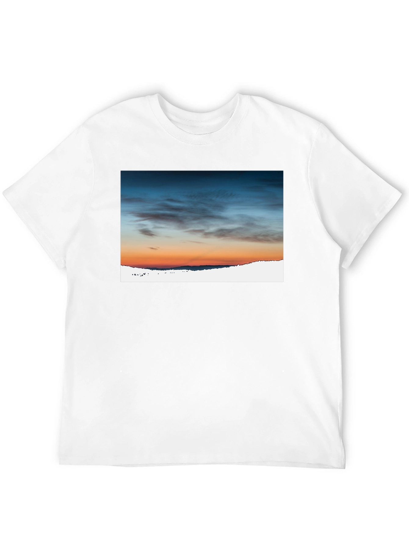 Black Sunset Sky Graphic Tee - Premium Cotton Blend view 12