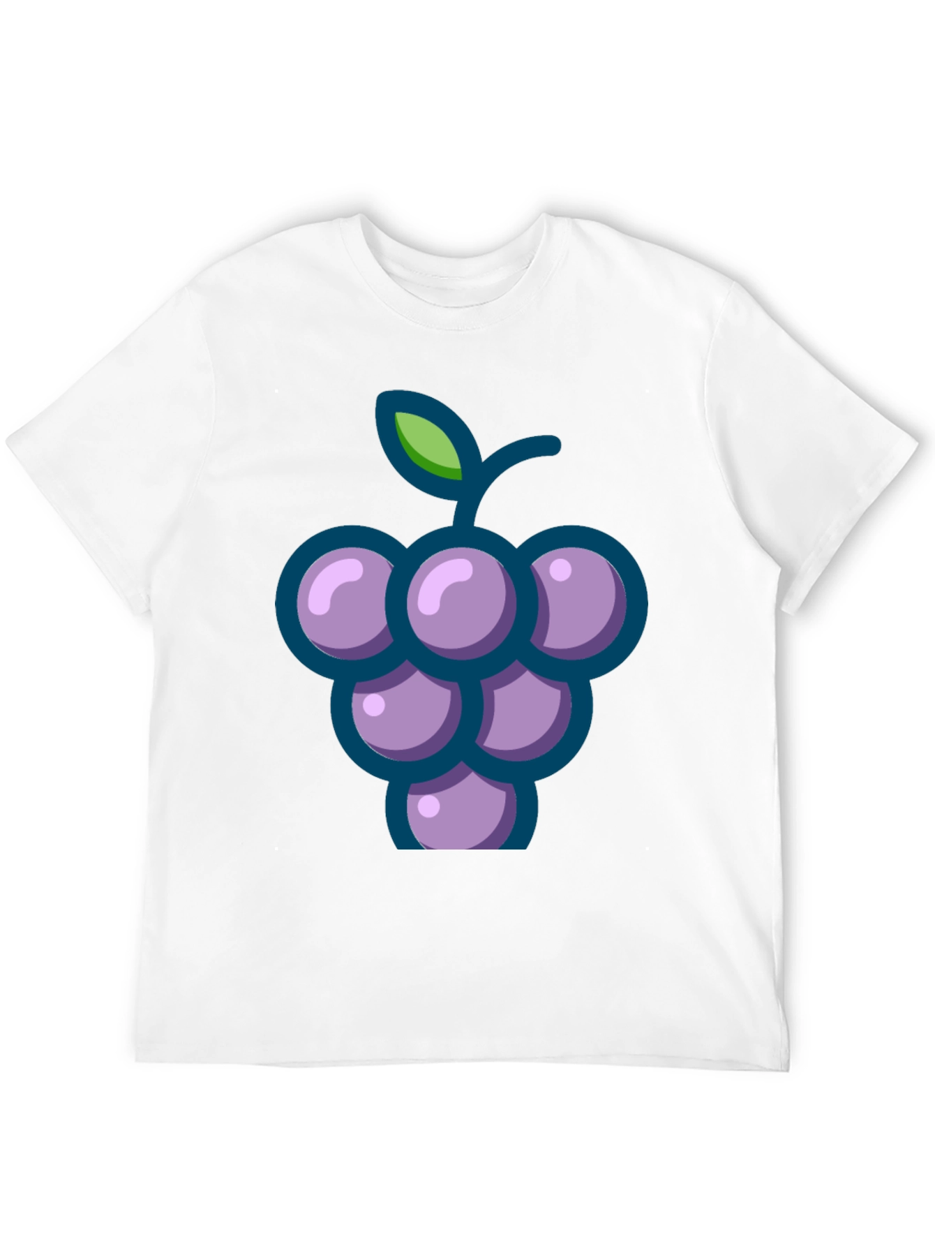 Black Grapes Graphic Tee - Casual Black T-Shirt view 12